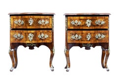 Pair of Small Mid-19th Century Continental Walnut Commodes
