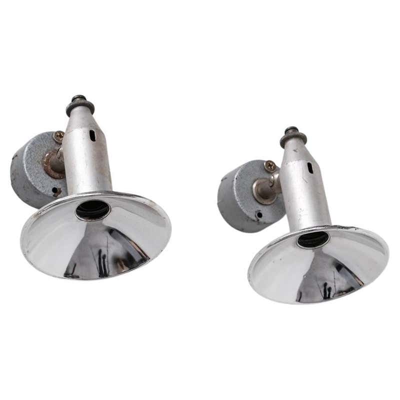 Antique Industrial Mirrored Reflector Shade Pendants '5' at 1stDibs
