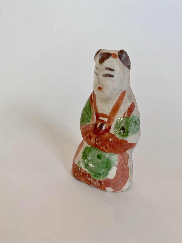 Pair of Small Ming Dynasty Pottery Figures For Sale 6