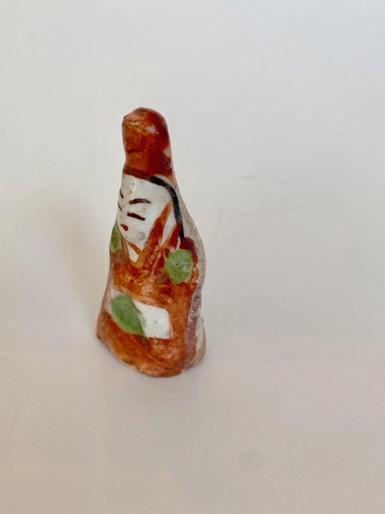 Pair of Small Ming Dynasty Pottery Figures In Good Condition For Sale In Atlanta, GA