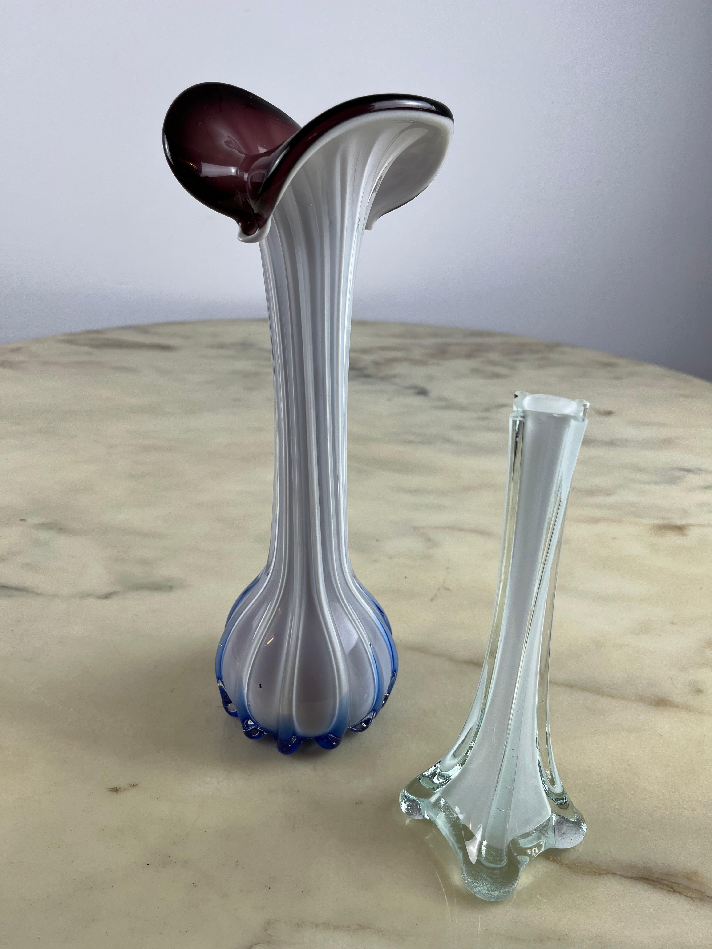 Other Pair of Small Murano Vases, Italy, 1970 For Sale