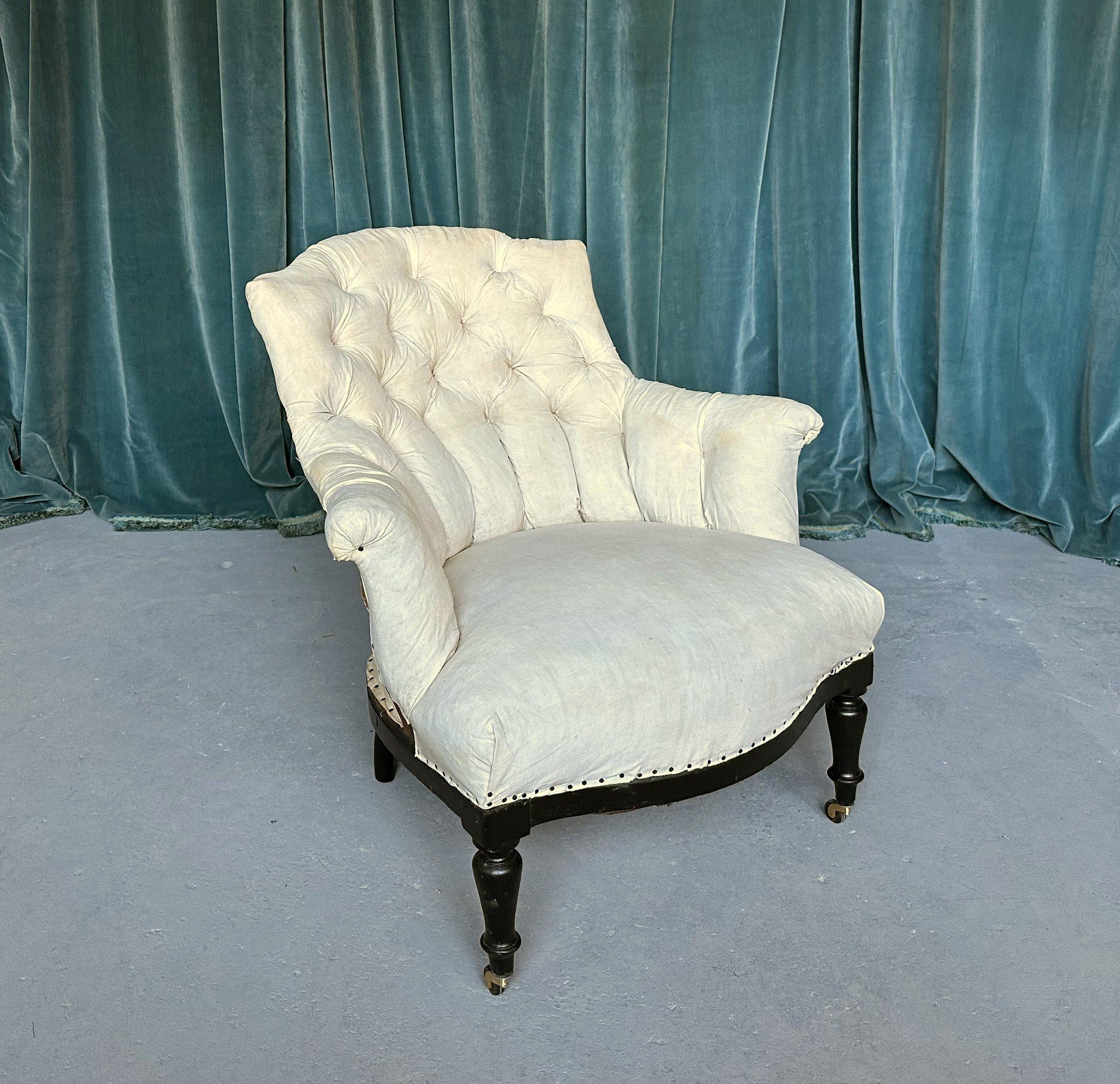 Pair of Small Napoleon III Armchairs In Good Condition In Buchanan, NY