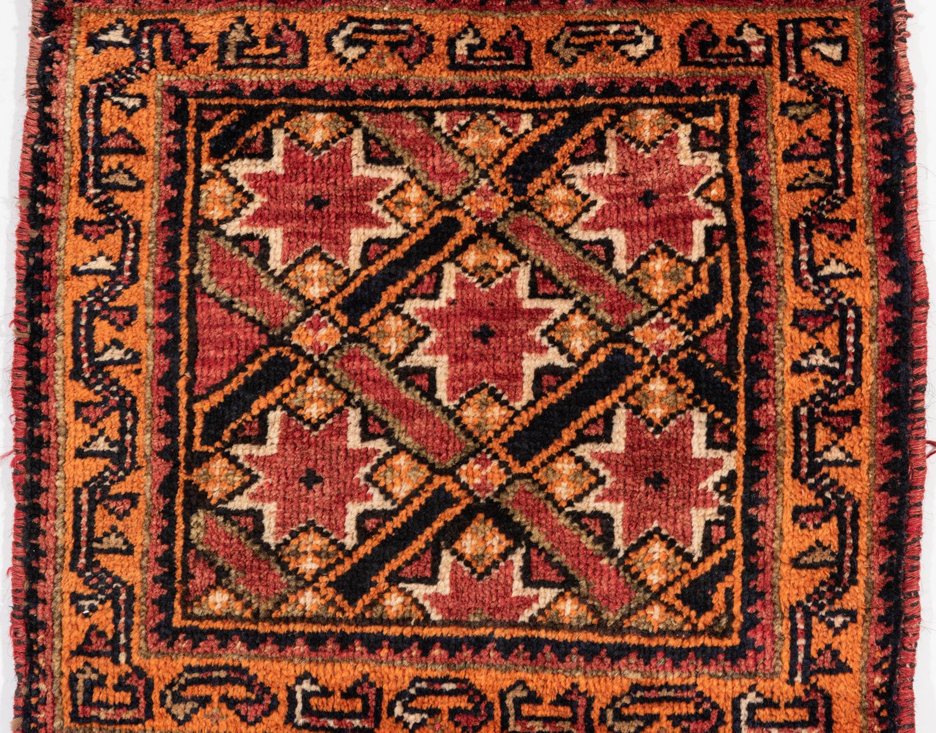 Hand-Knotted Pair of Small Nomadic Rugs For Sale