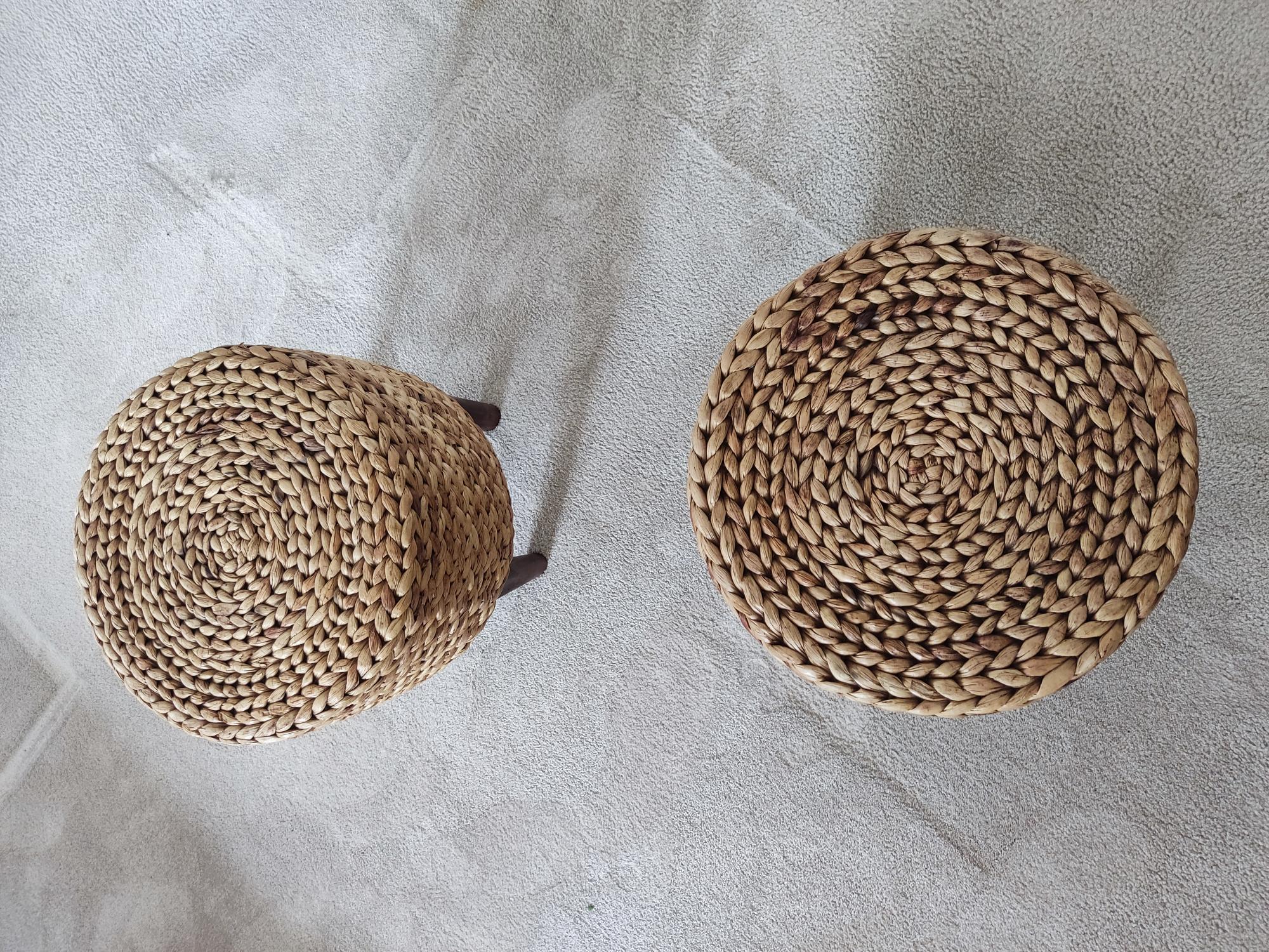 Pair of small rope stools  For Sale 4