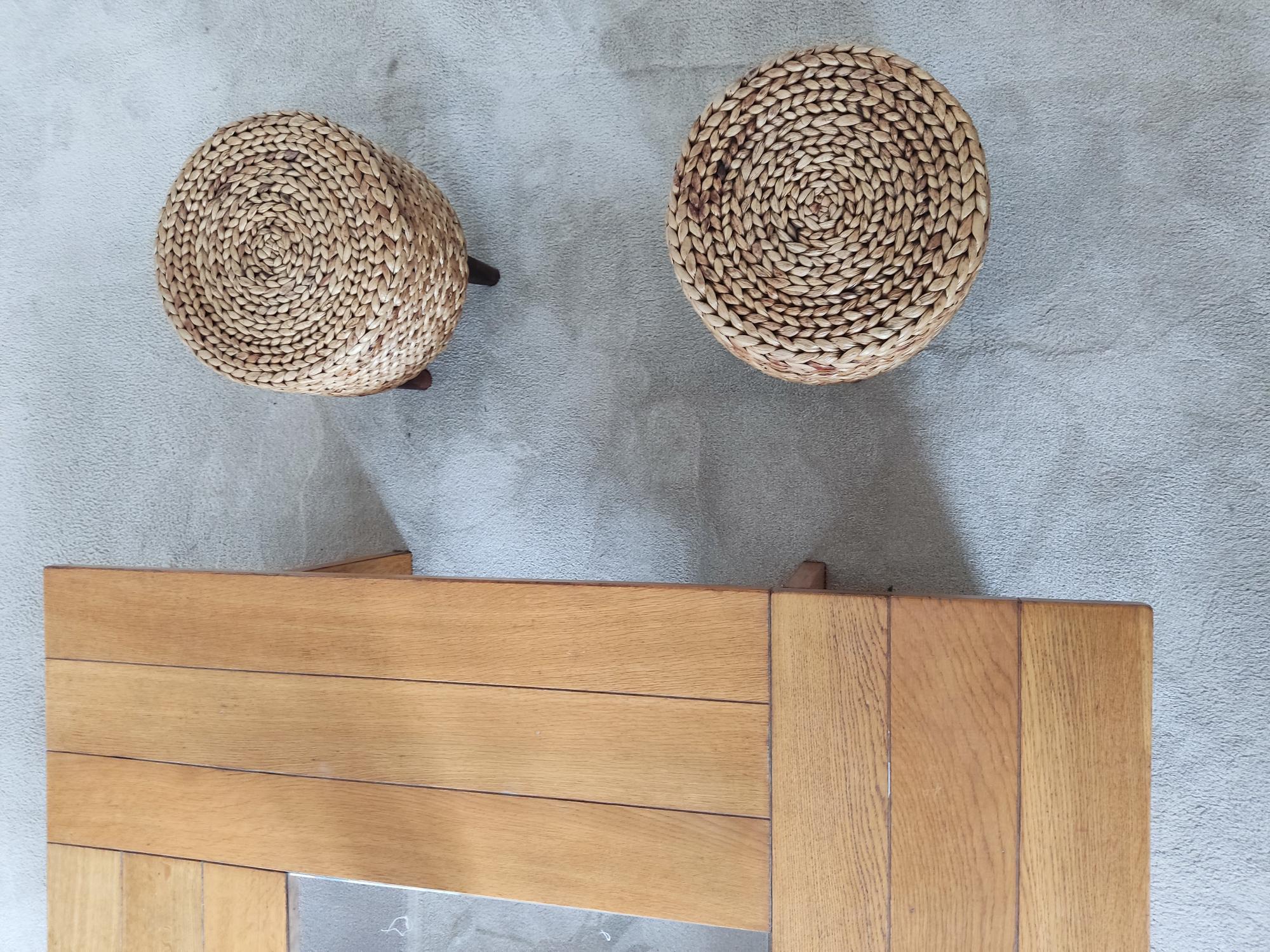Pair of small rope stools  For Sale 7