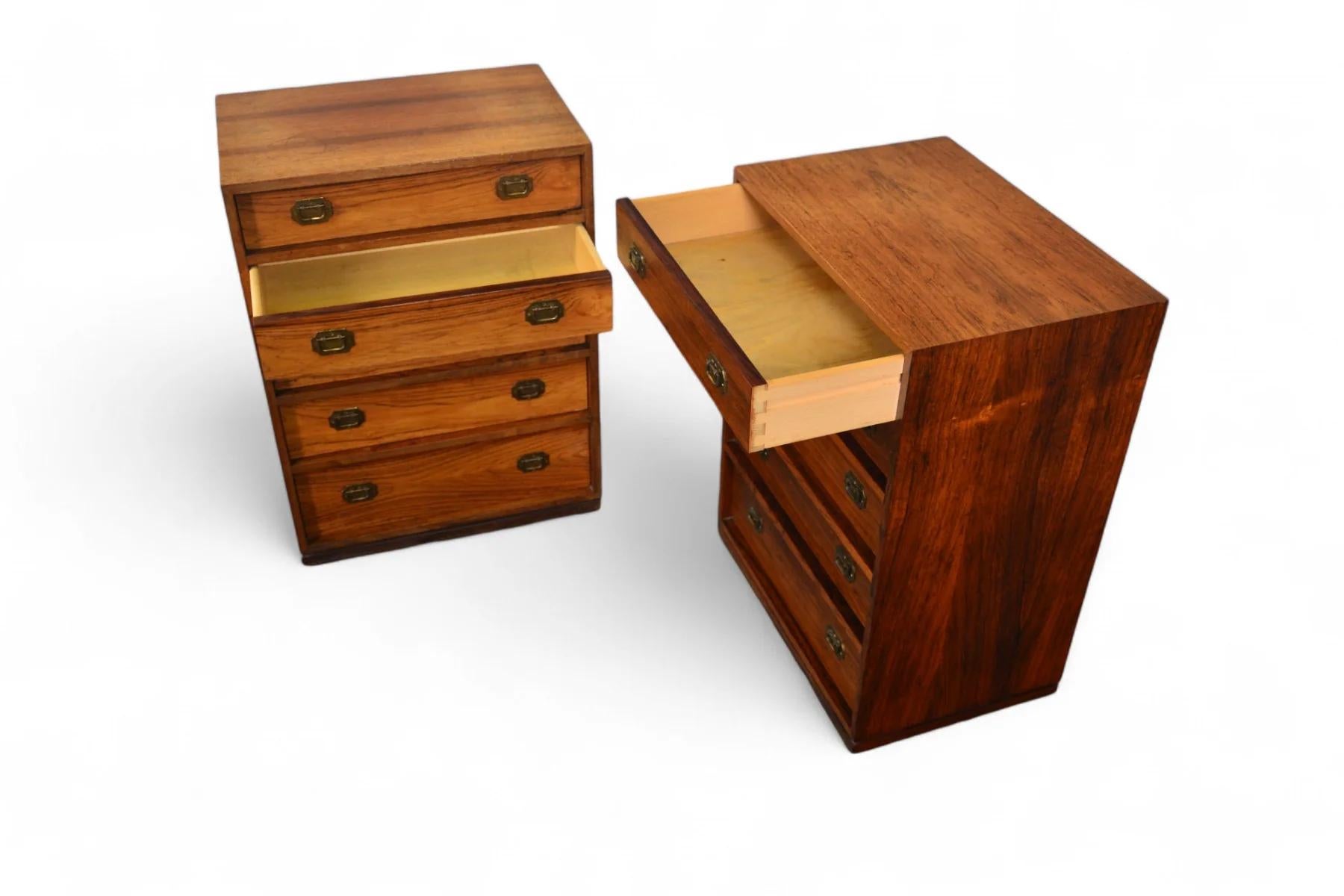 Paire de petits coffres à bijoux en bois de rose par Henning Koch n°1 Bon état - En vente à Berkeley, CA