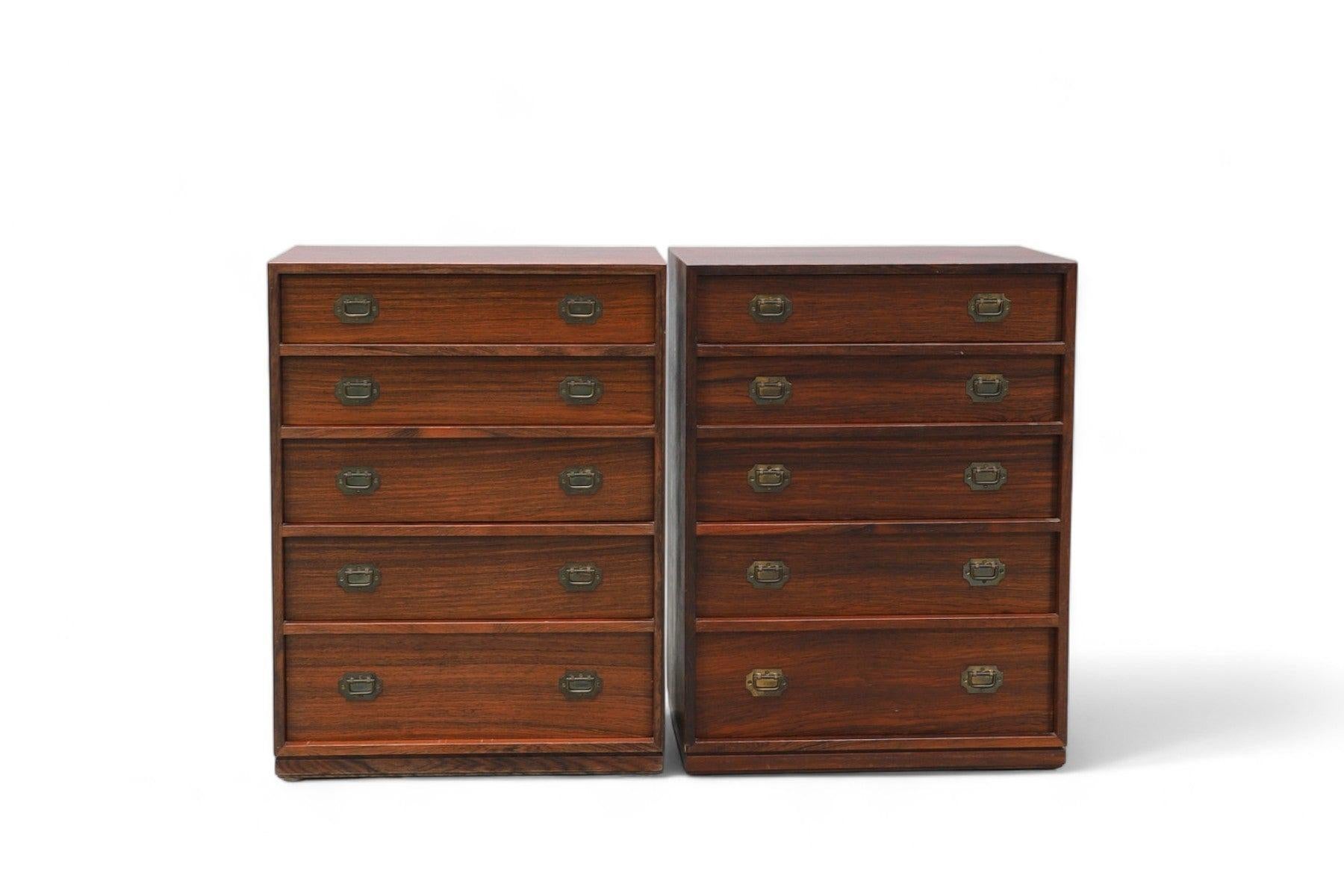 Paire de petits coffres à bijoux en bois de rose de Henning Koch Bon état - En vente à Berkeley, CA