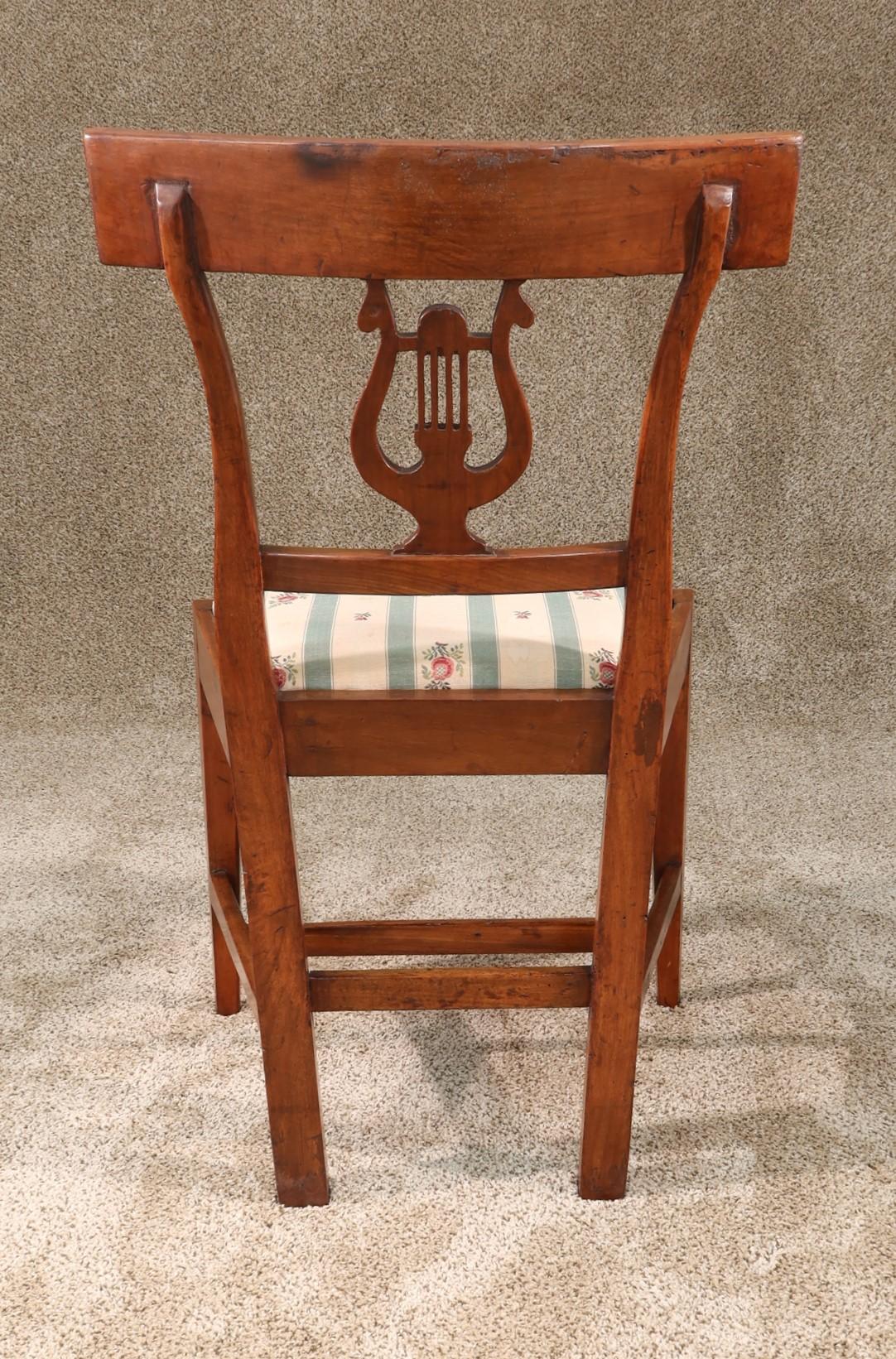 Pair of Small Scale French Fruitwood Side Chairs with Carving, circa 1850 For Sale 3