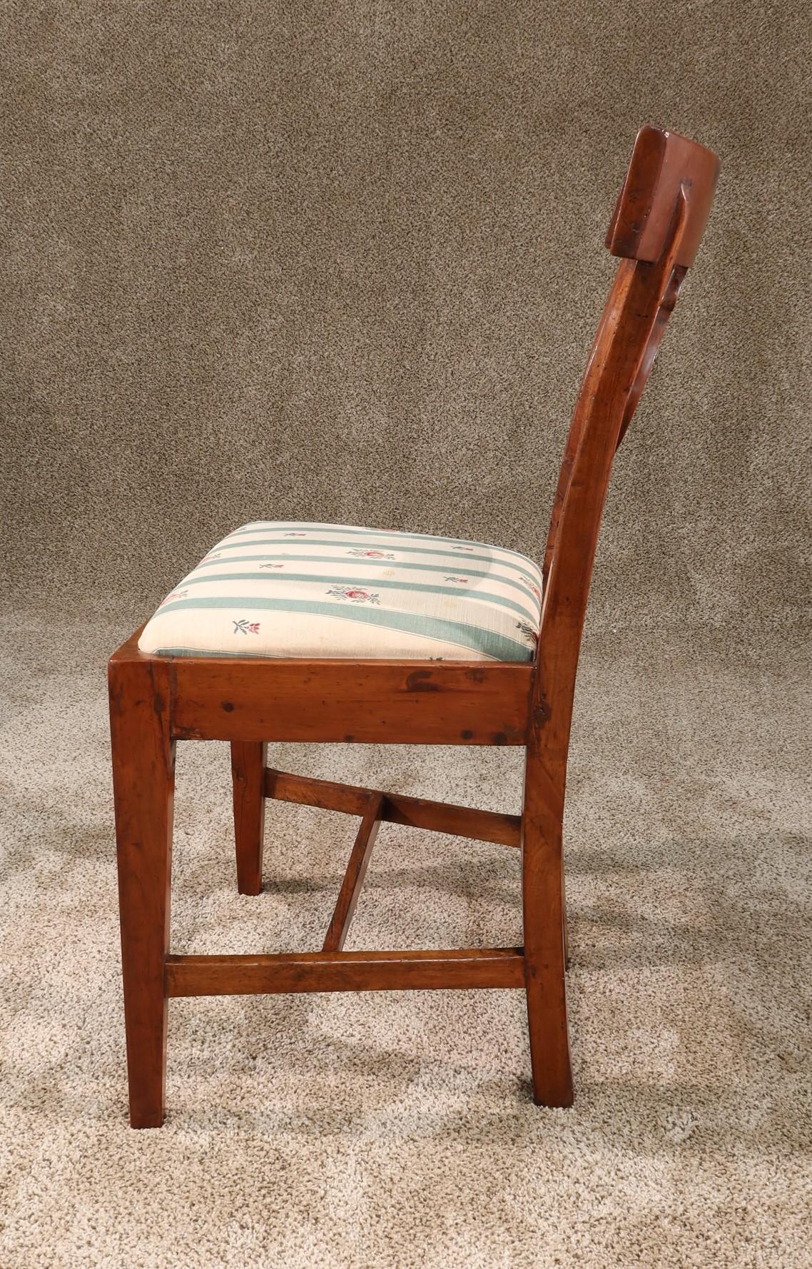 Pair of Small Scale French Fruitwood Side Chairs with Carving, circa 1850 For Sale 2