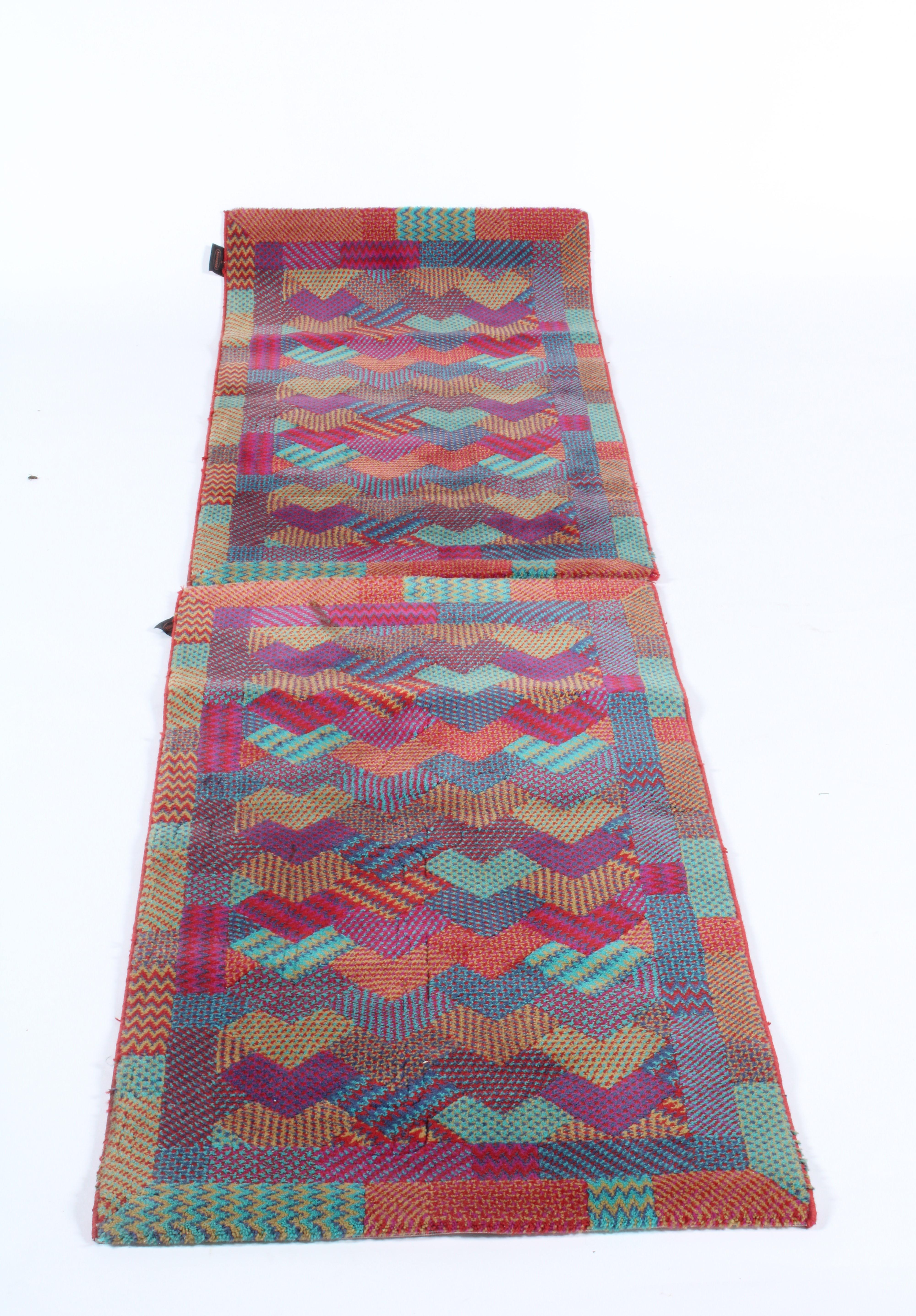 Pair of Small Scale Vintage Missoni Rugs  In Good Condition In Portlaoise, IE