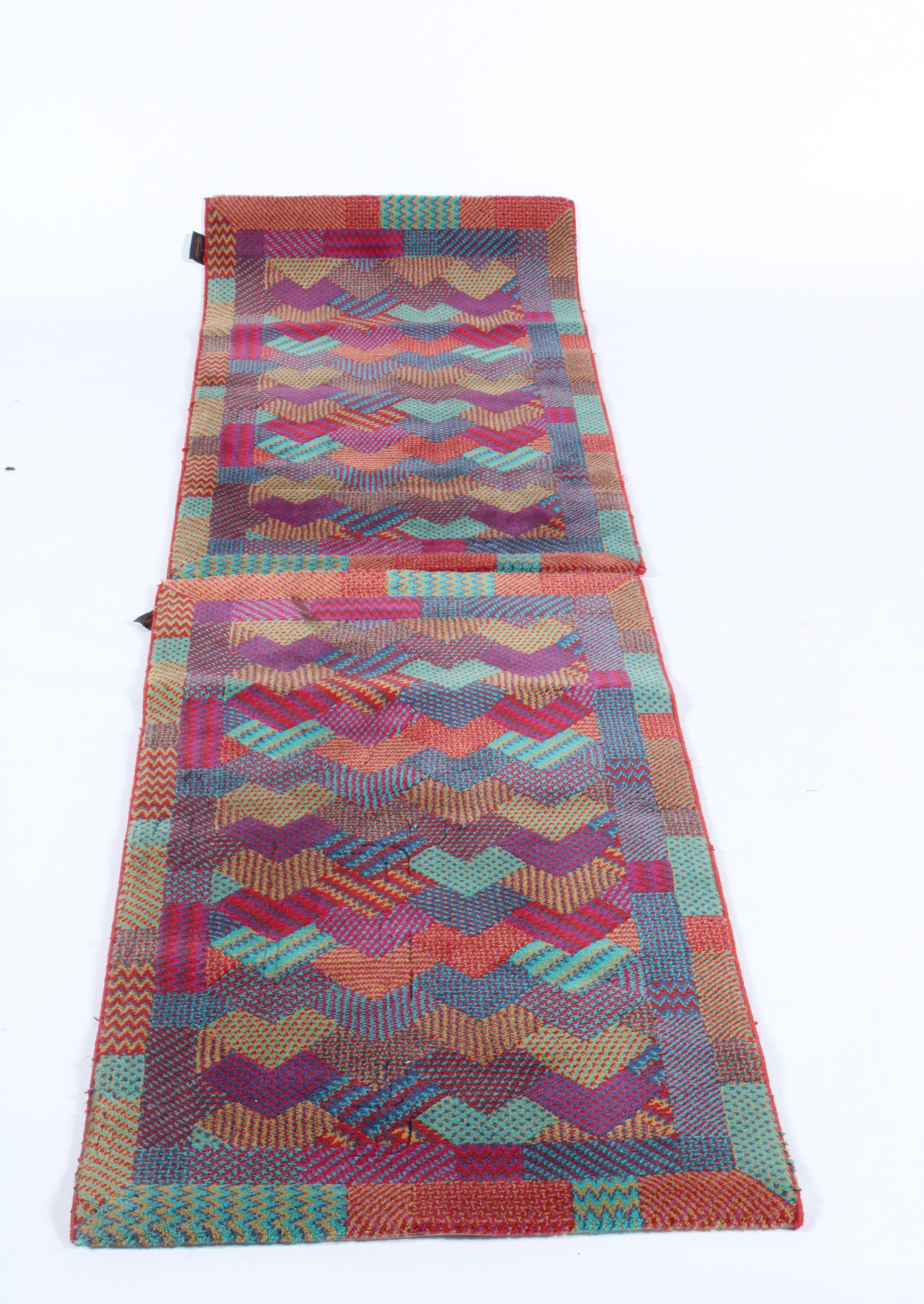 20th Century Pair of Small Scale Vintage Missoni Rugs 