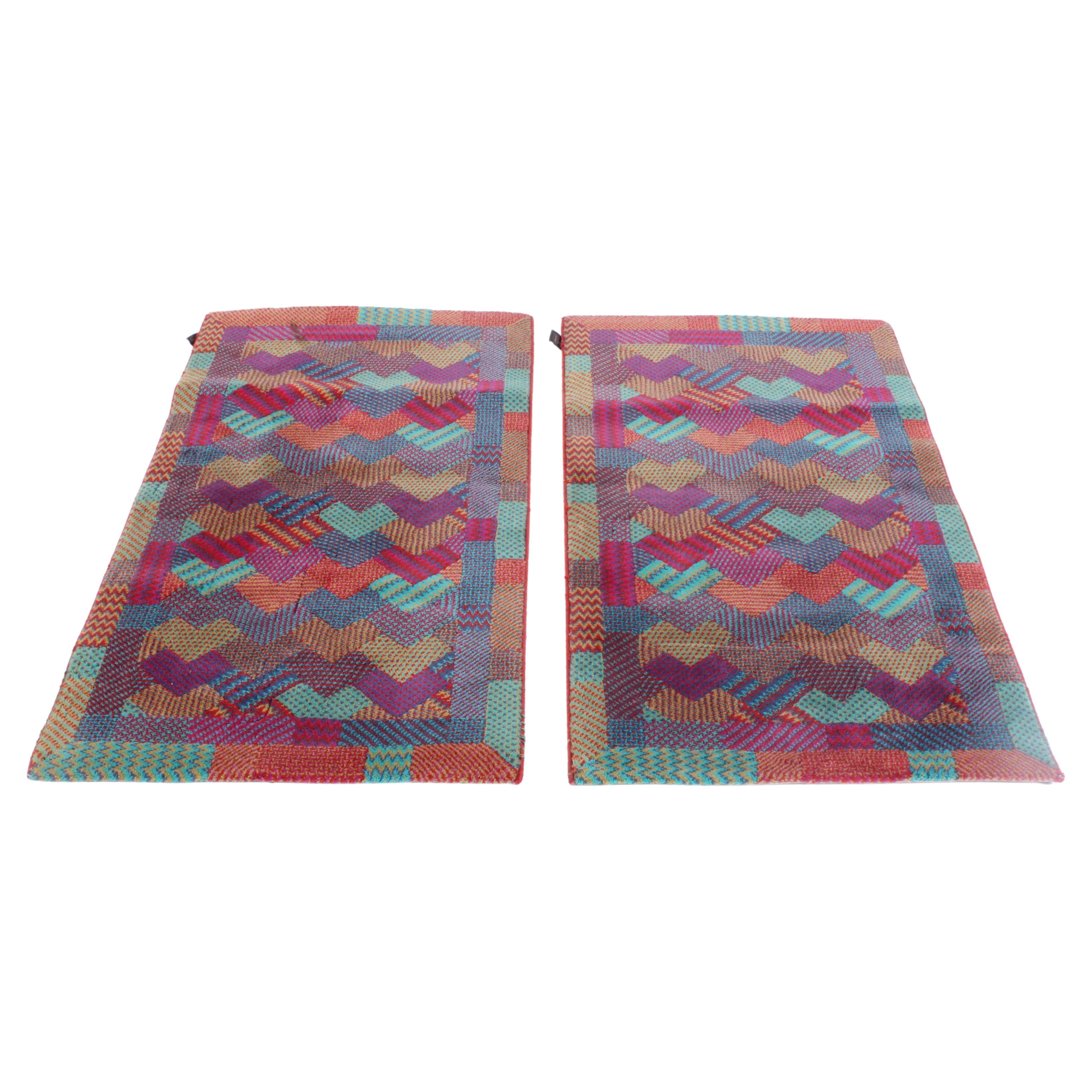 Pair of Small Scale Vintage Missoni Rugs 