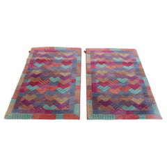 Pair of Small Scale Vintage Missoni Rugs 