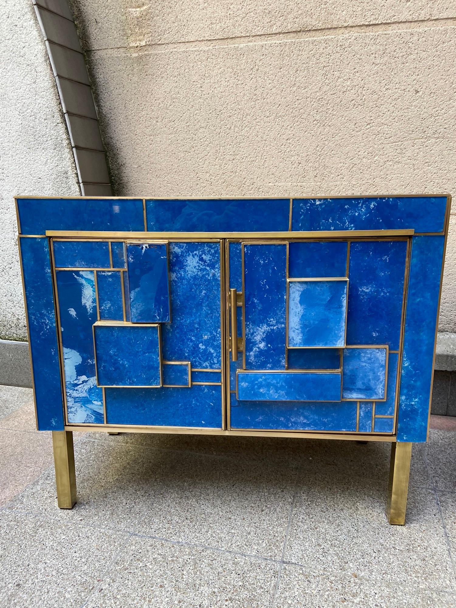Pair of small sideboards / nightstands 2 doors - Circa 1970 In Good Condition In Saint ouen, FR