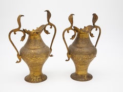 Pair of Small Snake Vases