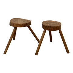 Paire de petites tables ou tables de ferme espagnoles