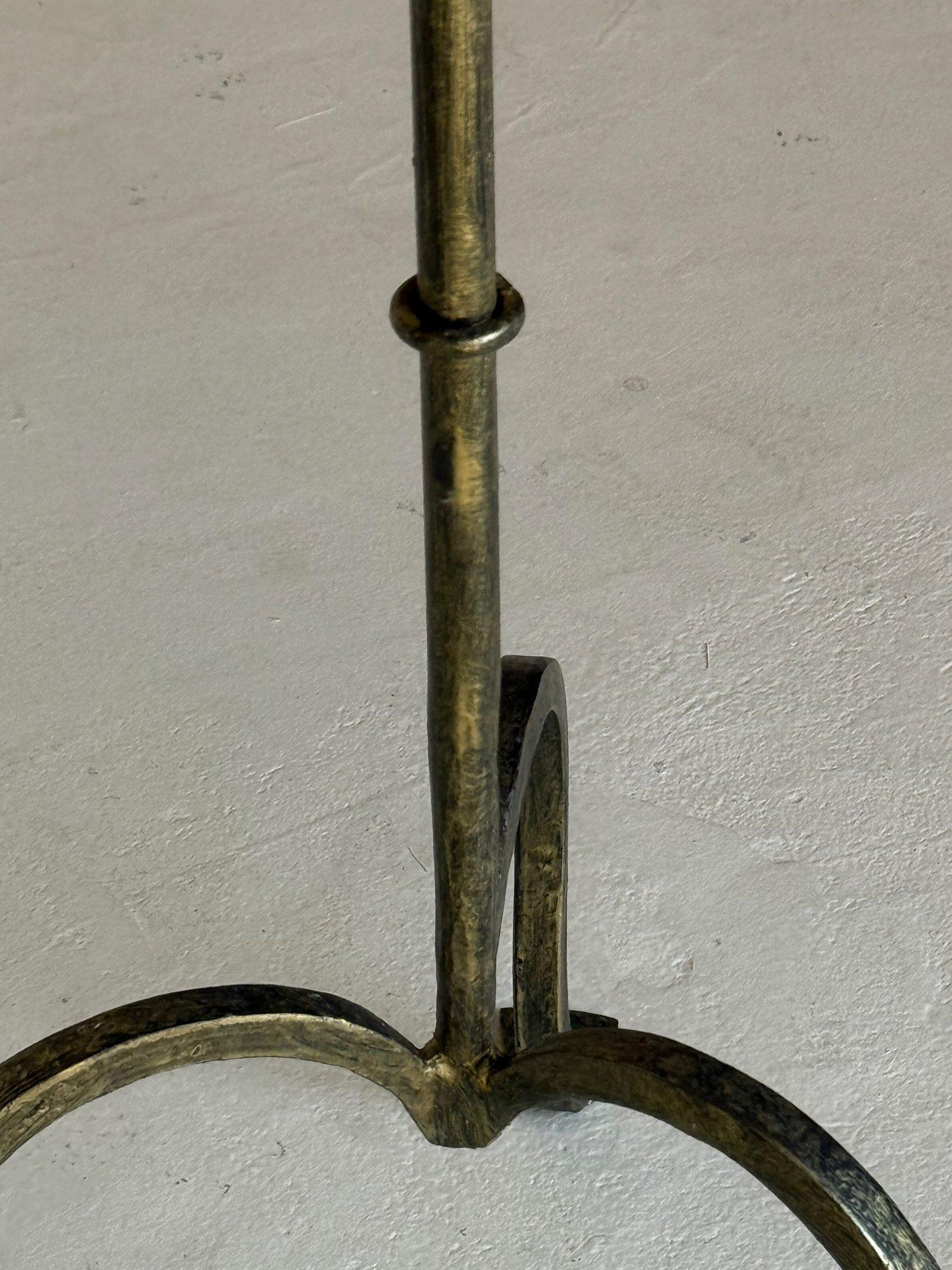 Pair of Small Spanish Gilt Iron Drinks Tables on Tripod Bases For Sale 8