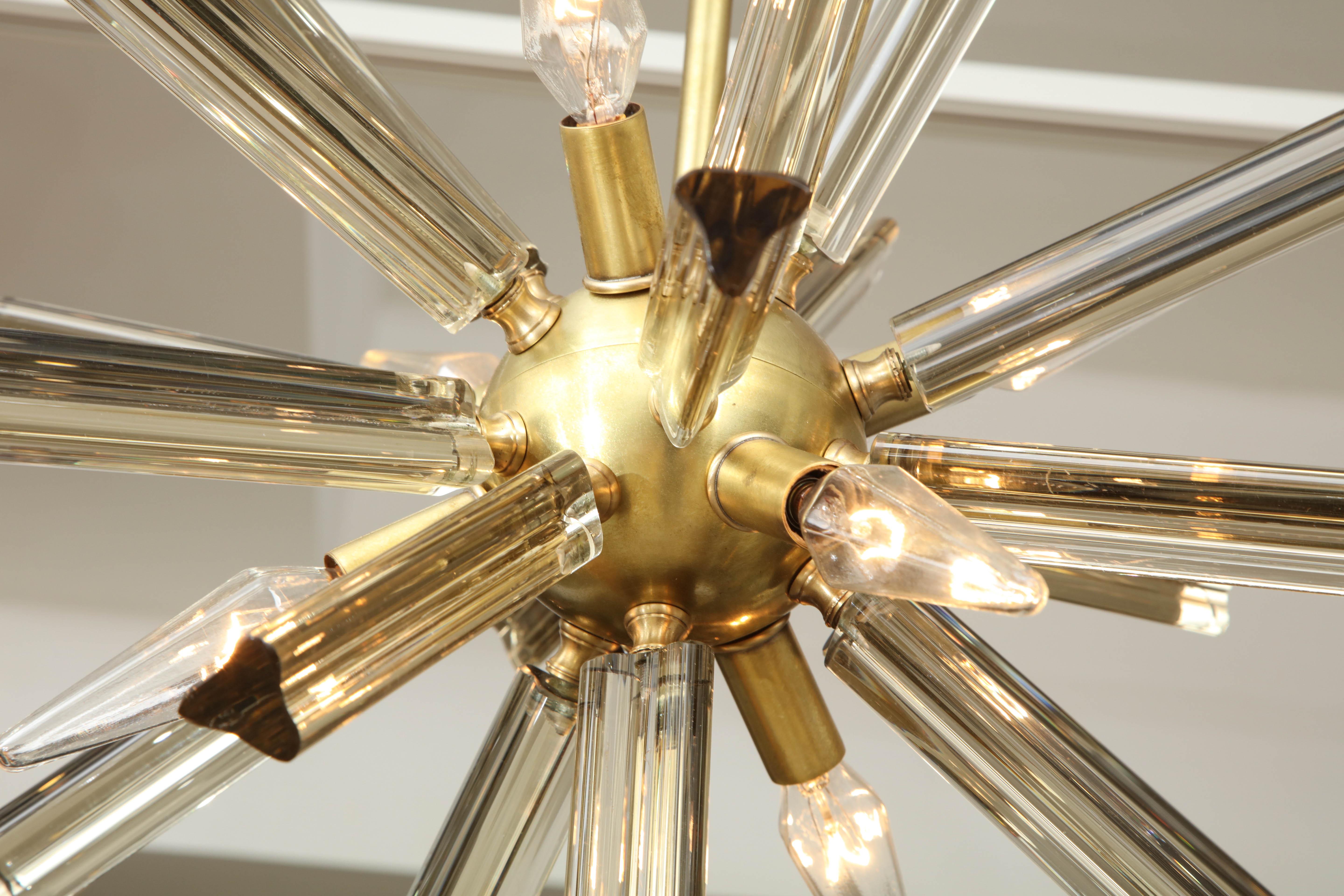 Pair of Small Sputnik Chandeliers In Excellent Condition In New York, NY