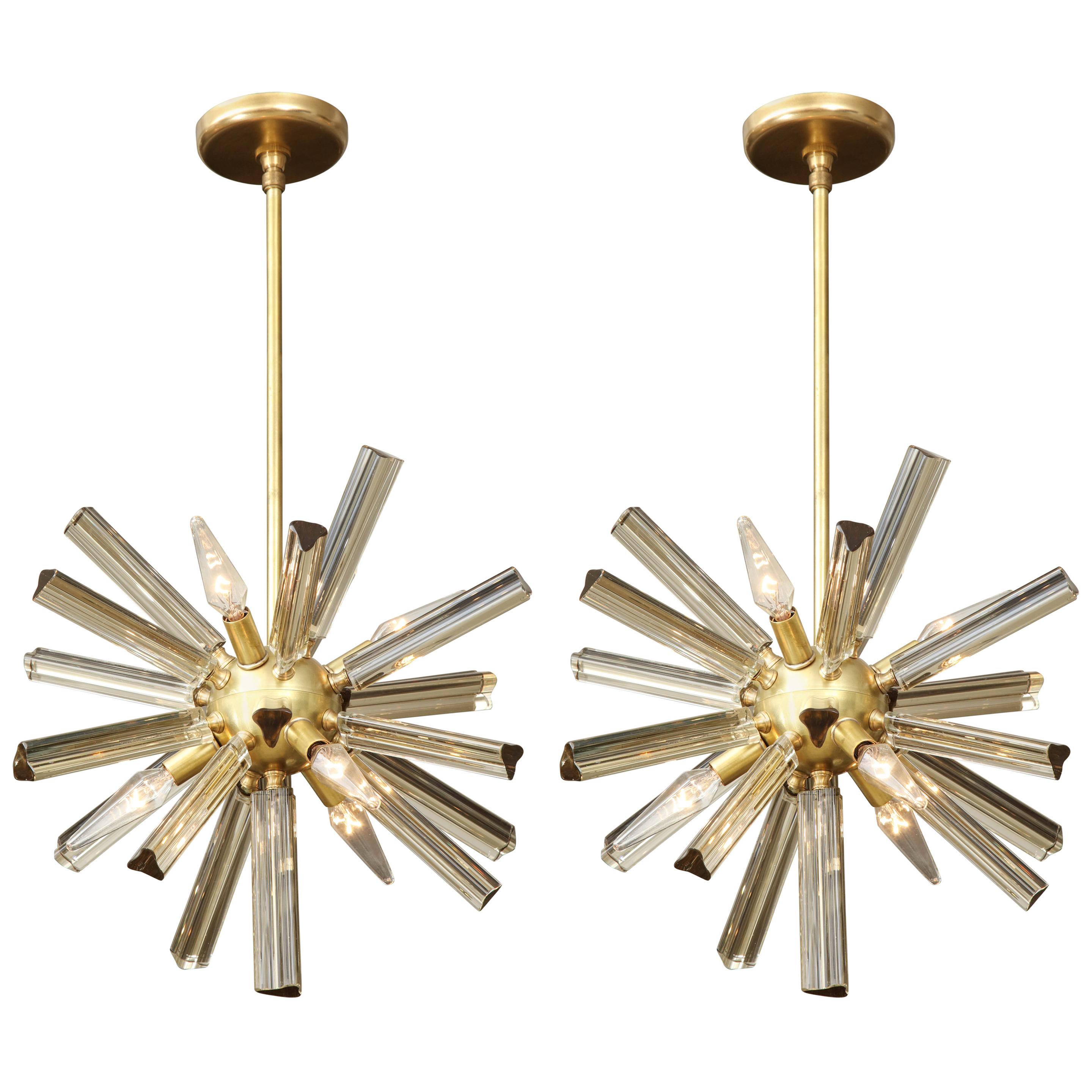 Pair of Small Sputnik Chandeliers