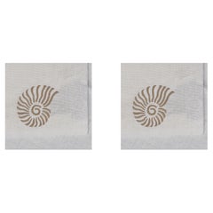 Paire de petites toiles de table carrées