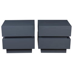 Pair of Small Stacked Box Nightstands by Lawson-Fenning