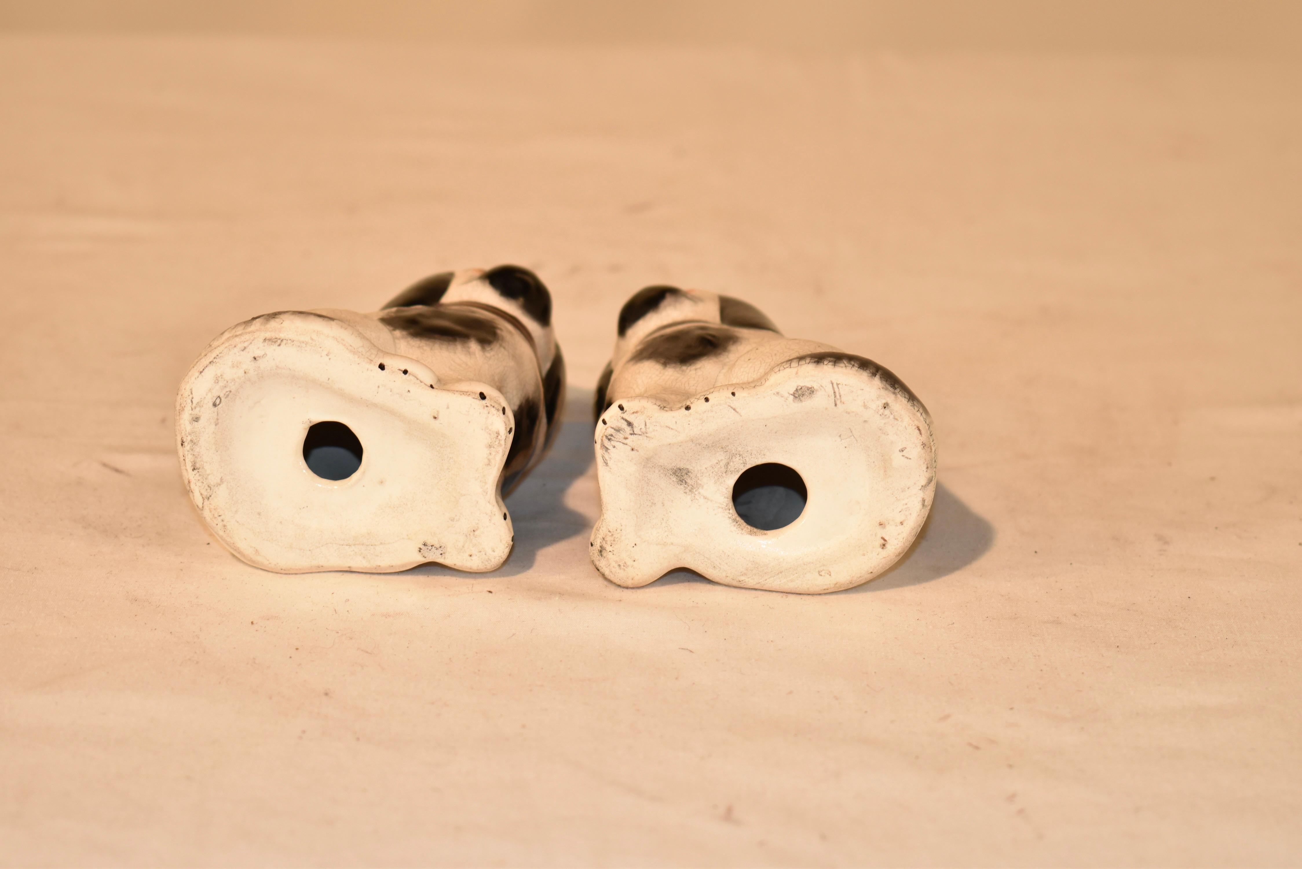 Pair of Small Staffordshire Dogs, circa 1970 For Sale 1