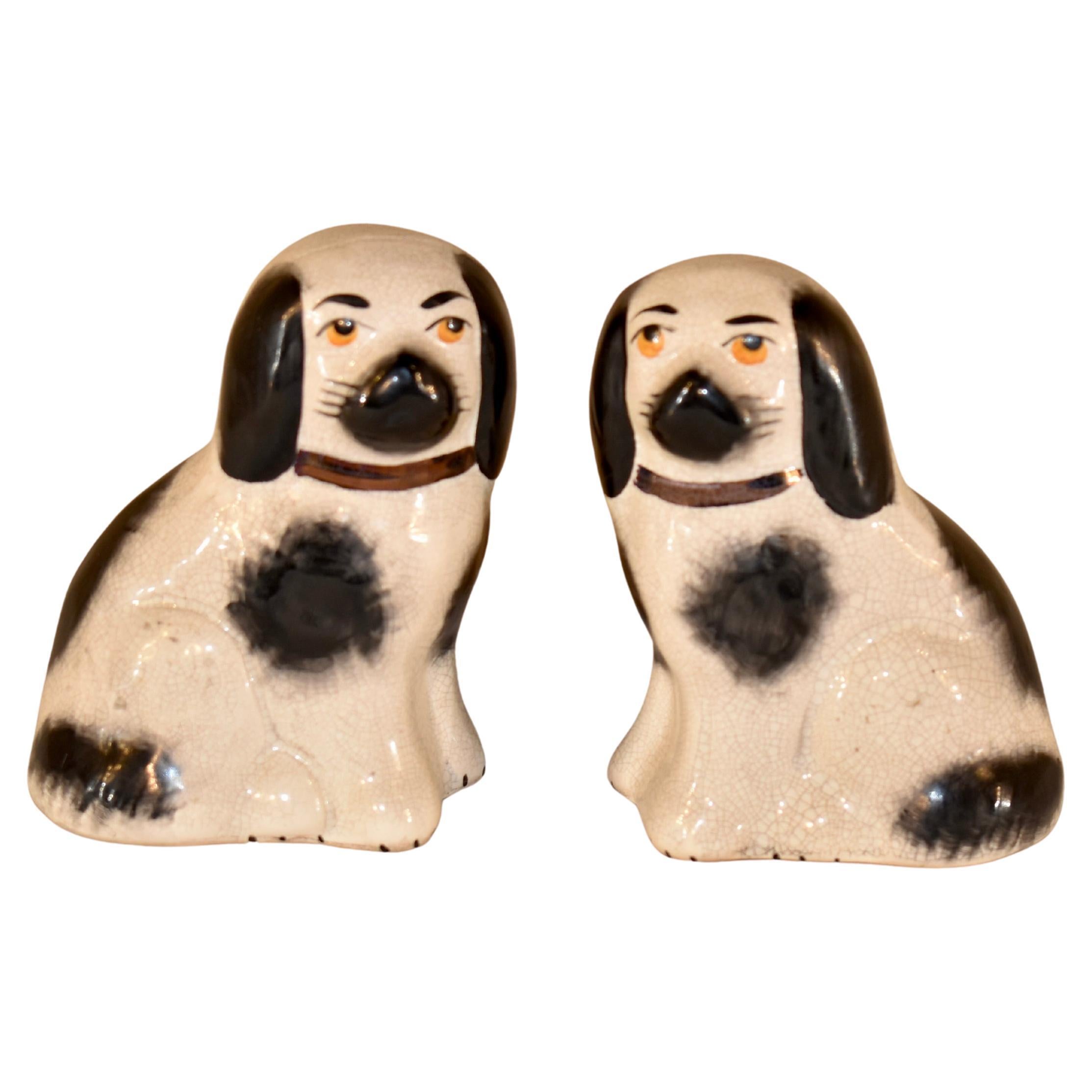 Pair of Small Staffordshire Dogs, circa 1970 For Sale