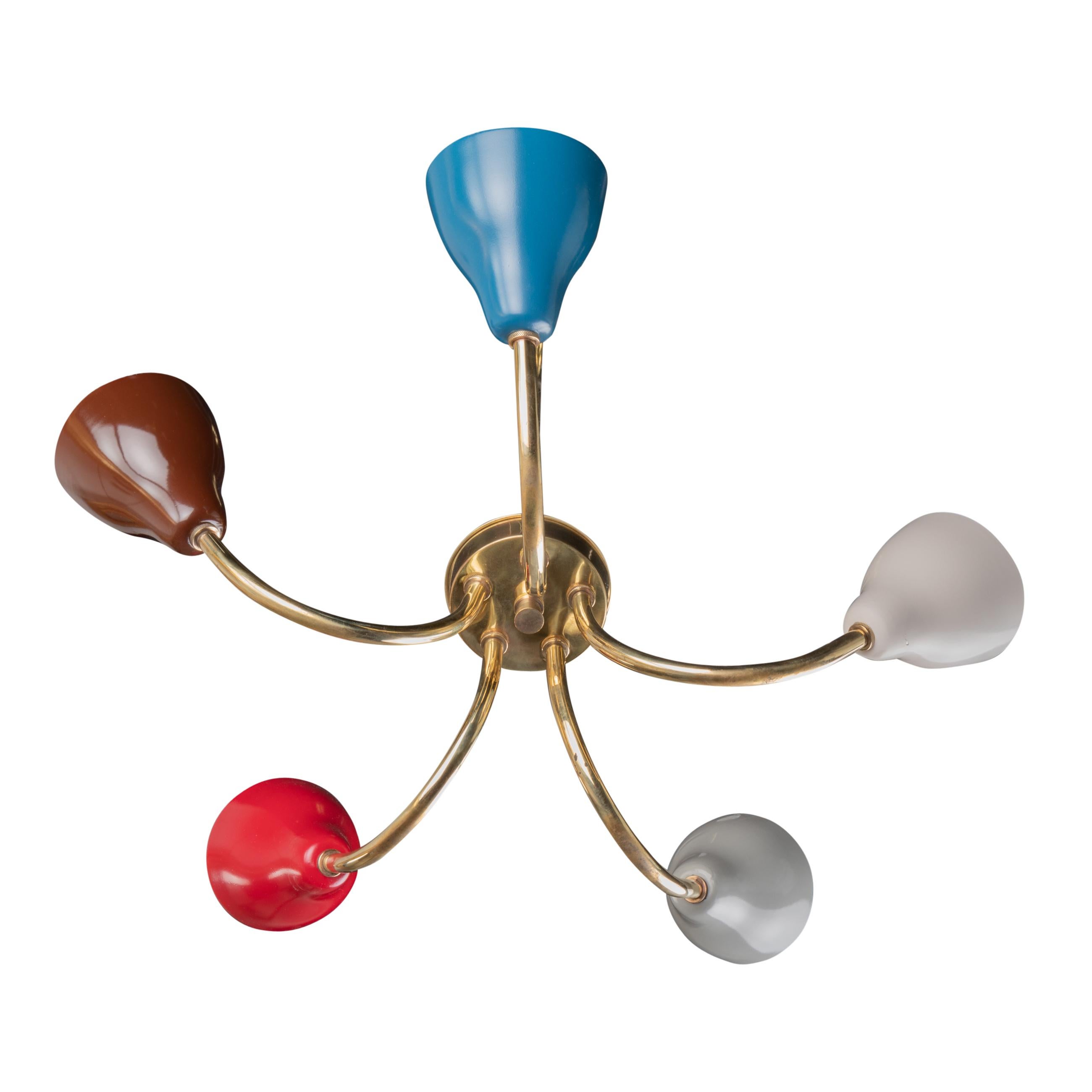 Coppia di piccoli lampadari Stilnovo 1960 In condizioni buone in vendita a SAINT-OUEN-SUR-SEINE, FR