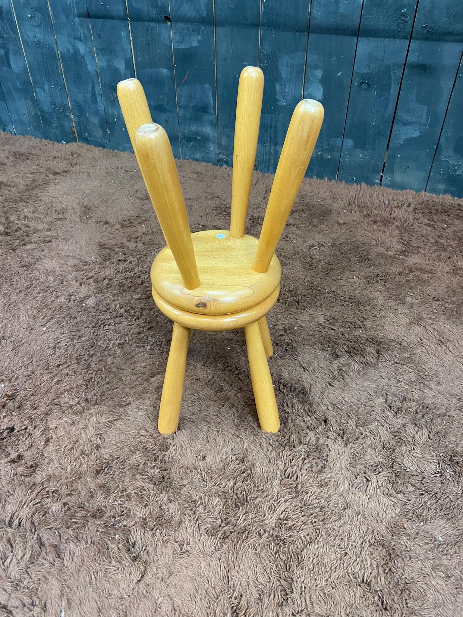 Pair of Small Stools, circa 1970 For Sale 2