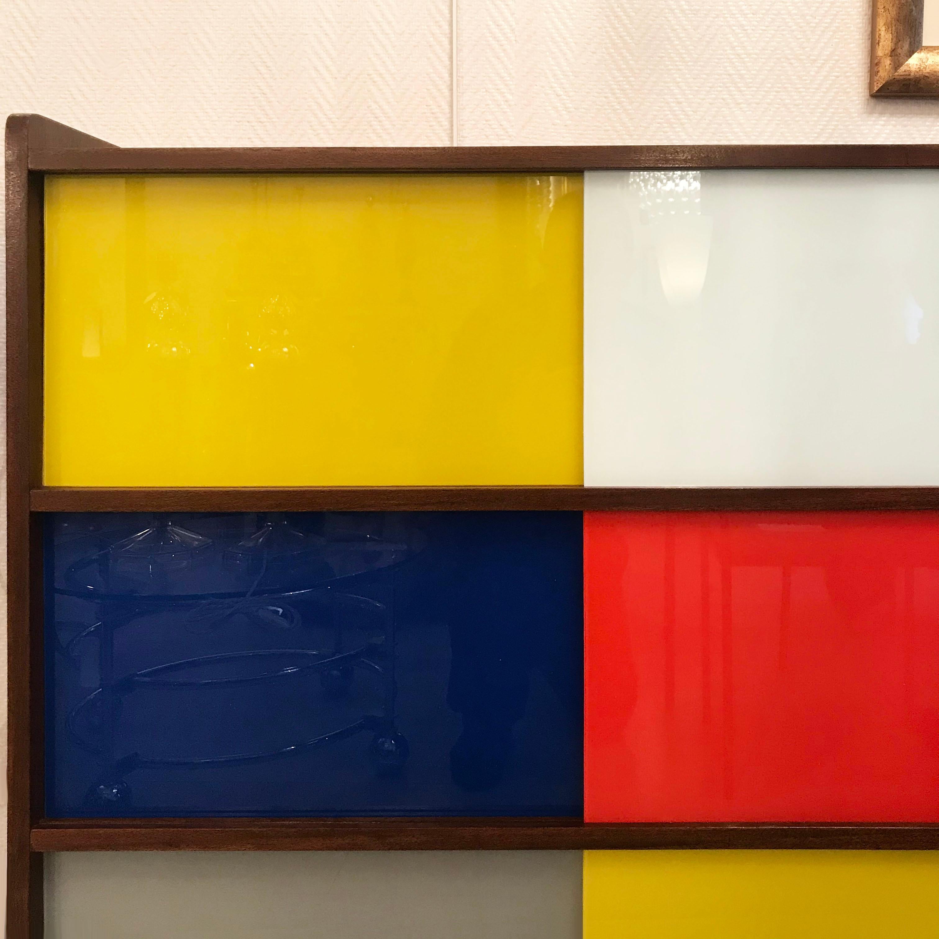 Pair of Small Storage Furniture in De Stijl or Mondrian Style In Good Condition In Saint Ouen, FR