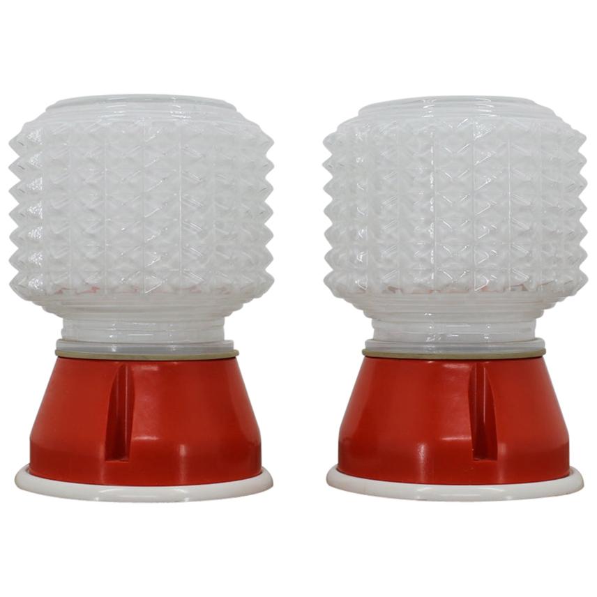 Pair of Small Table Lamps, 1980