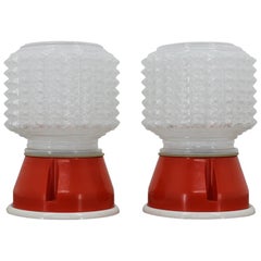 Vintage Pair of Small Table Lamps, 1980