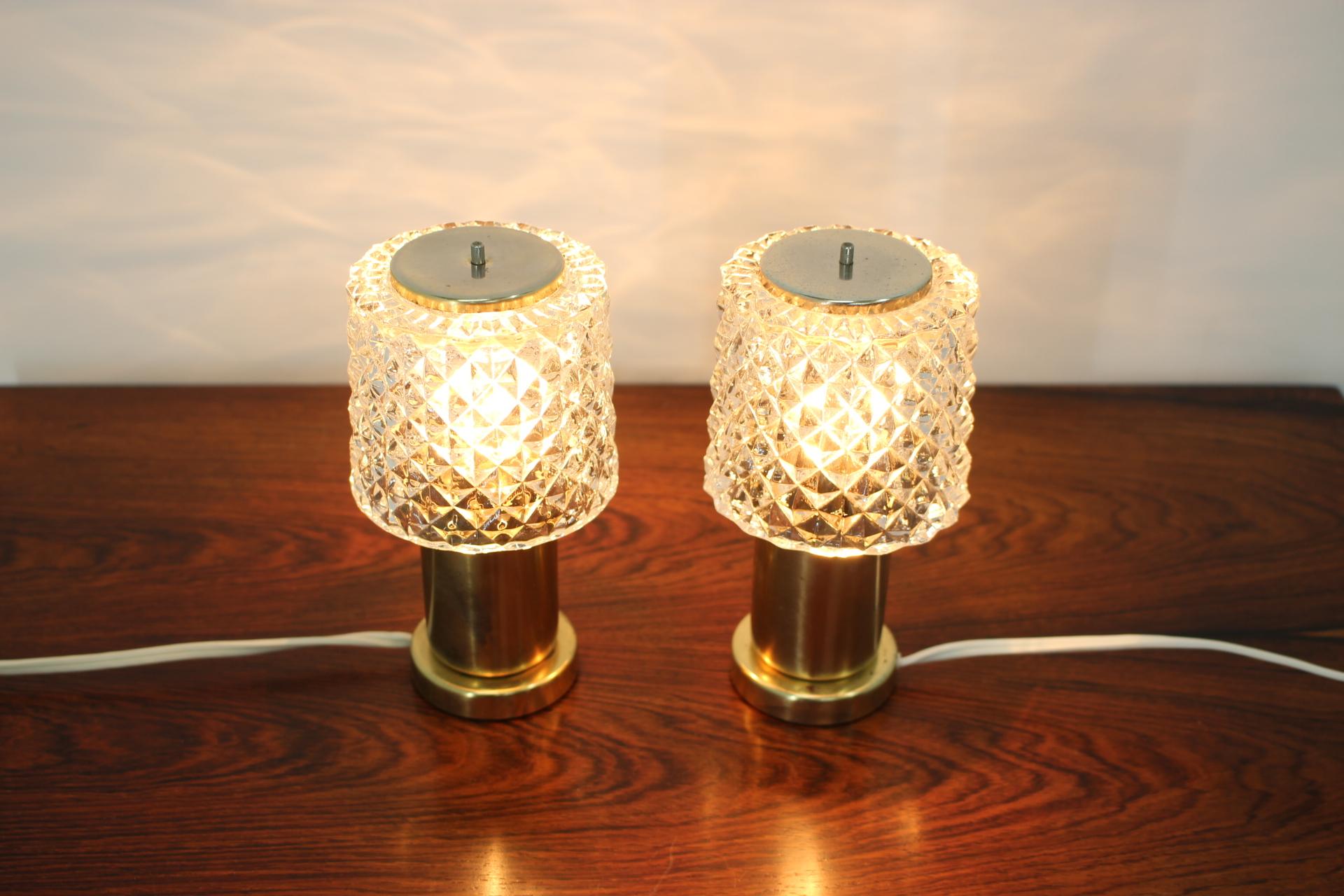 Pair of Small Table Lamps, Preciosa, 1970s 2