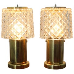 Pair of Small Table Lamps, Preciosa, 1970s