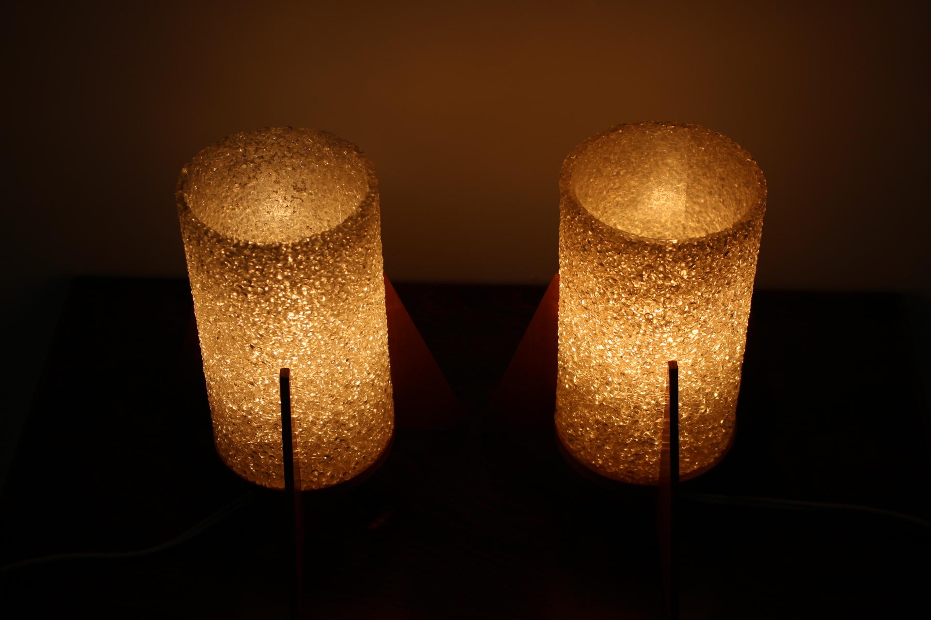 Pair of Small Table Lamps, Rockets, 1970s 1
