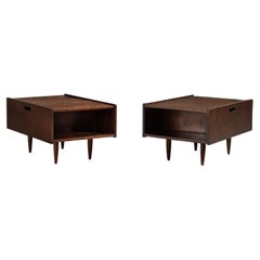Pair of Small Tables with Storage, by Michel Arnoult, Brazilian Mid-Century