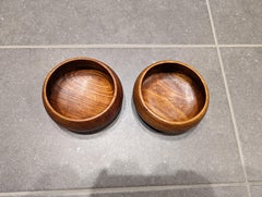 Pair of small teak bowls