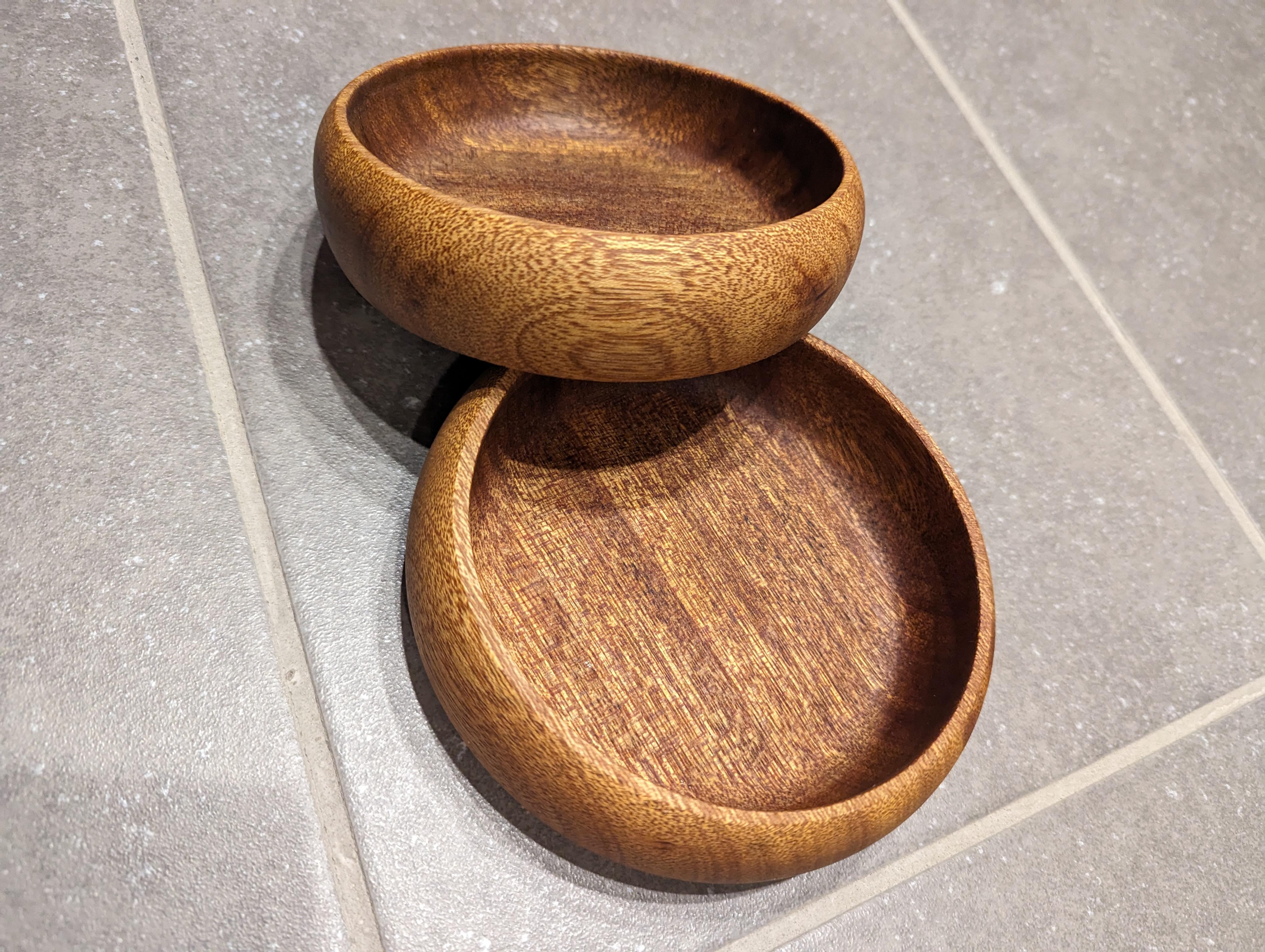 American Pair of small teak trays For Sale