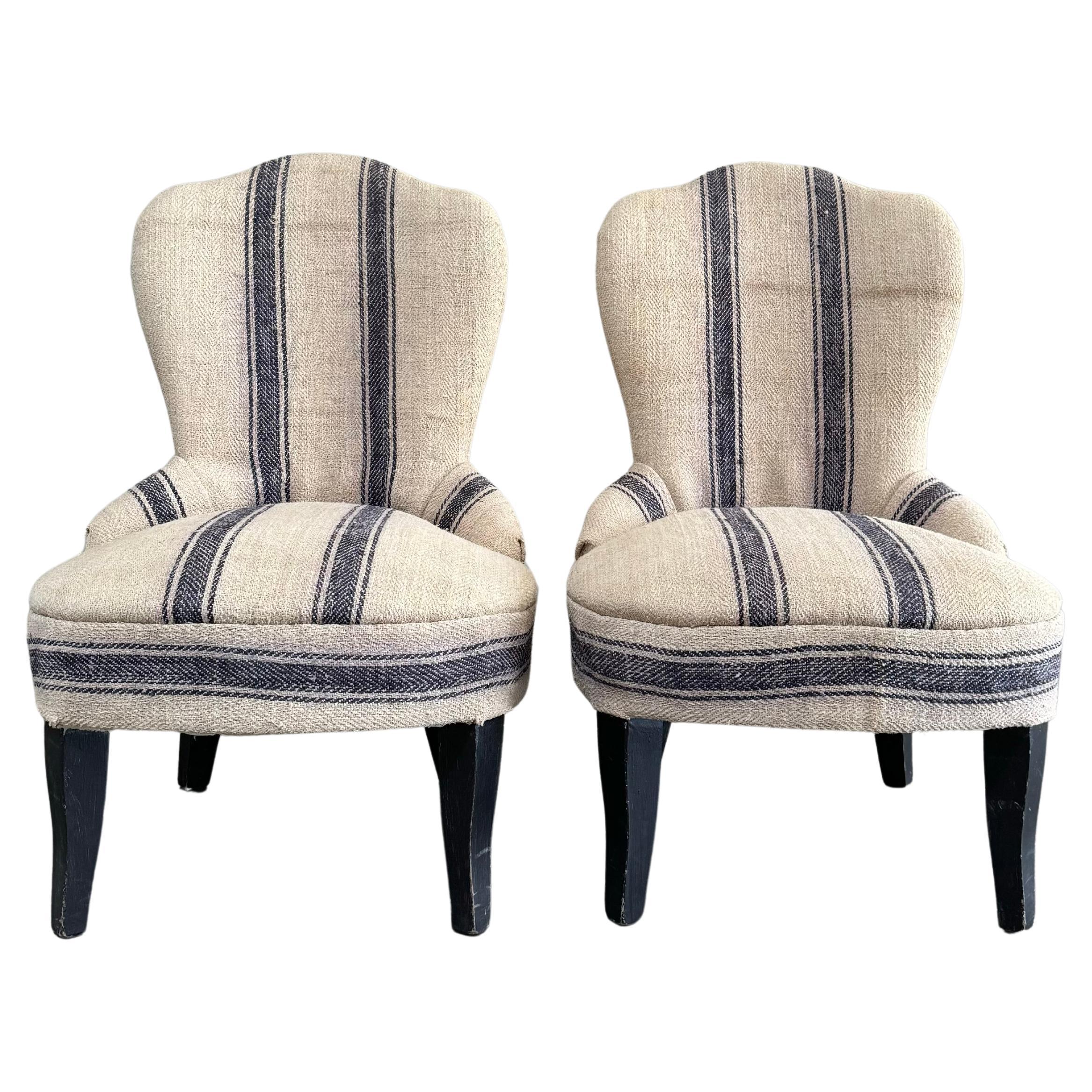 Pair of small vintage chairs For Sale
