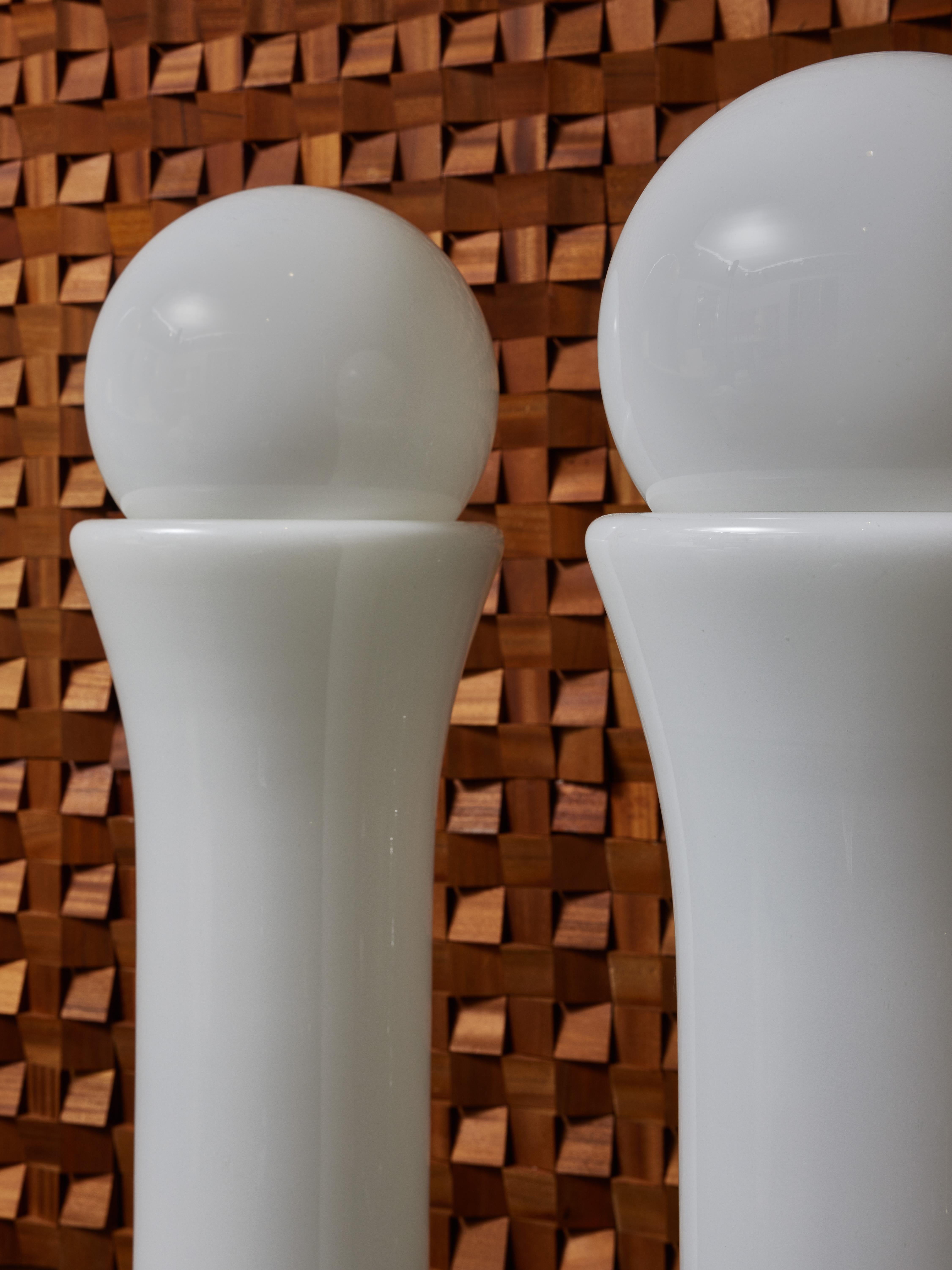 Mid-20th Century Pair of Small Vistosi Floor Lamps For Sale