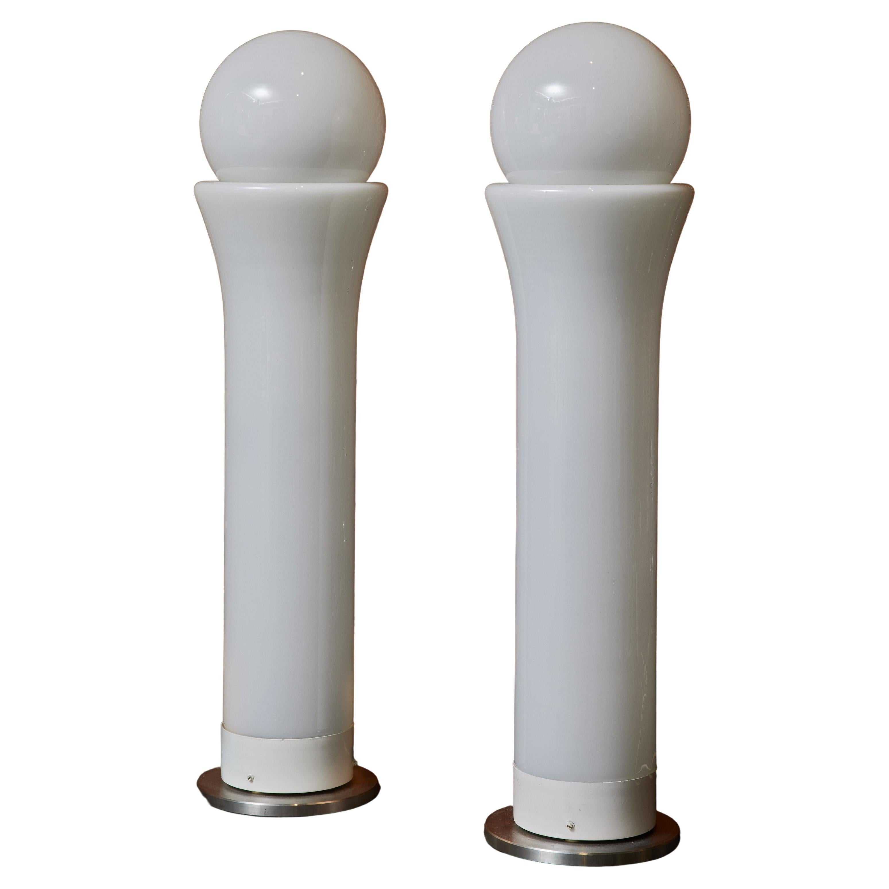 Pair of Small Vistosi Floor Lamps For Sale