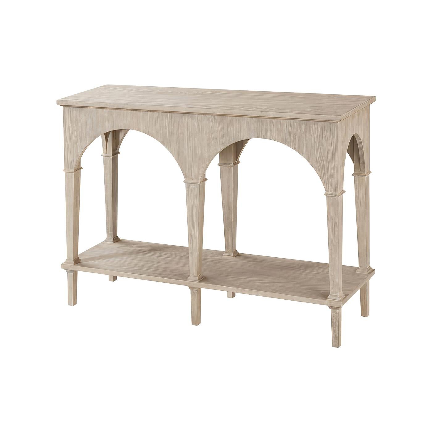 Pair of Small Whitewash Console Tables In New Condition For Sale In Westwood, NJ