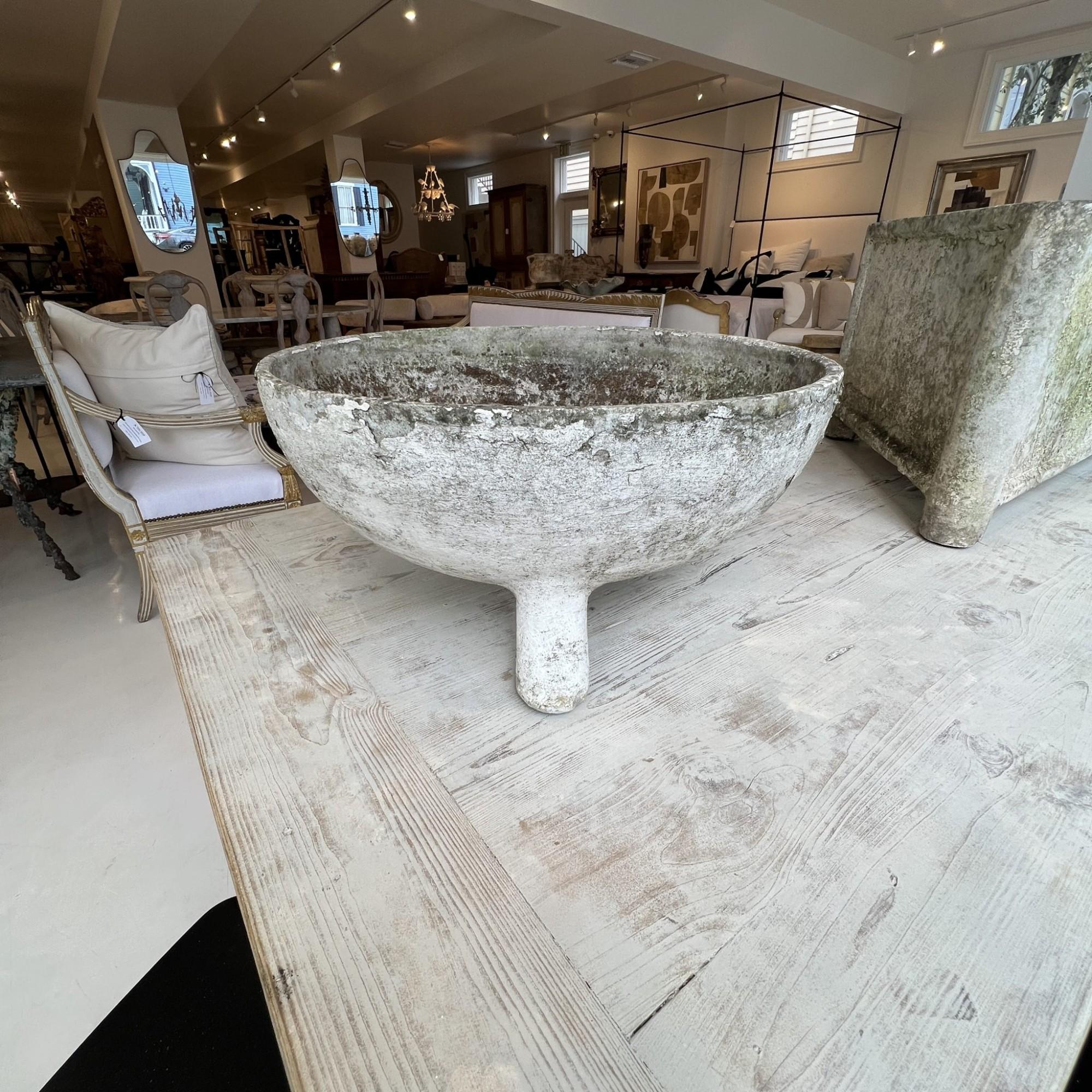 Concrete Pair of Small Willy Guhl Planters