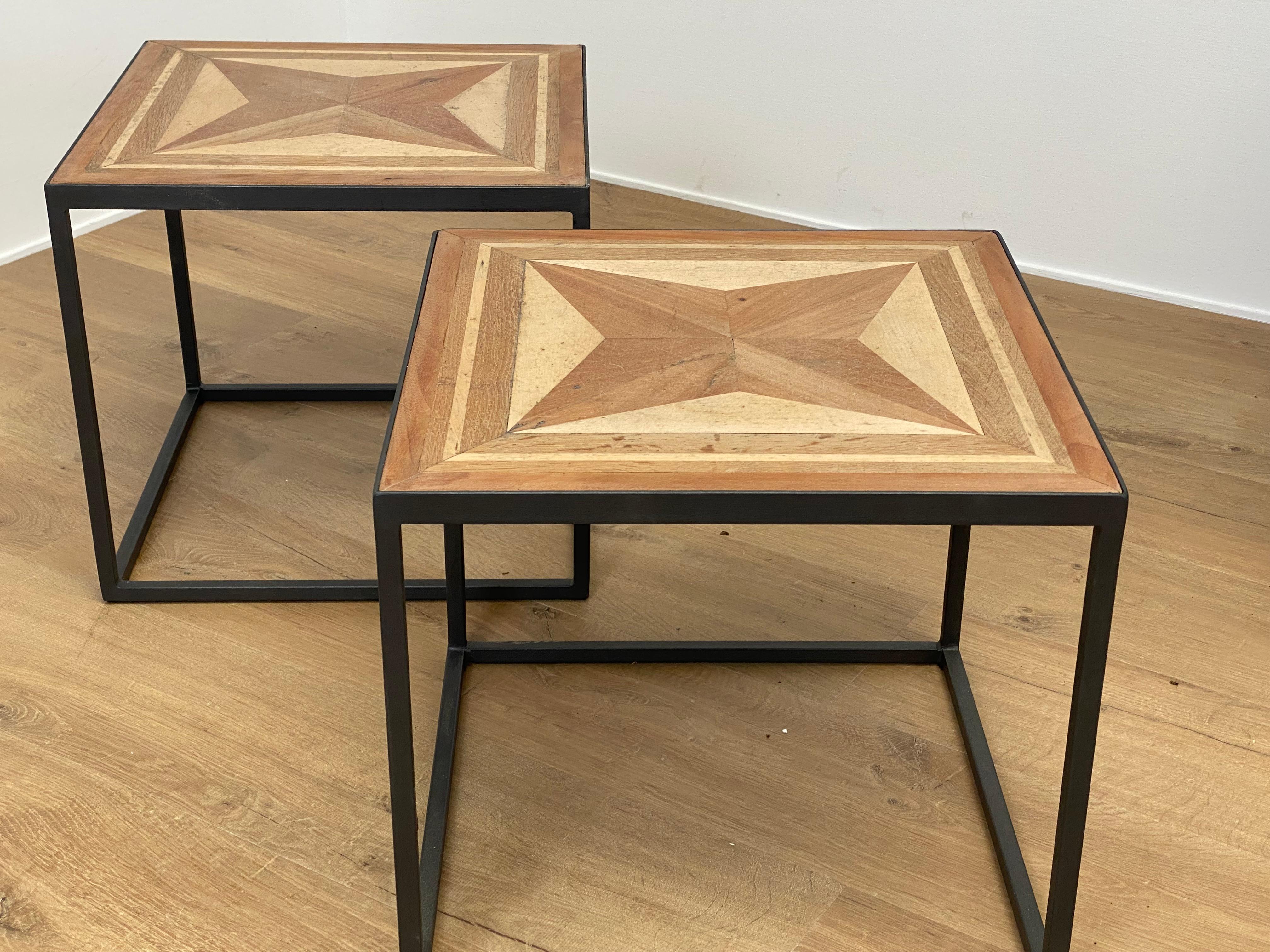 Pair of small Wooden Coffeetables For Sale 3