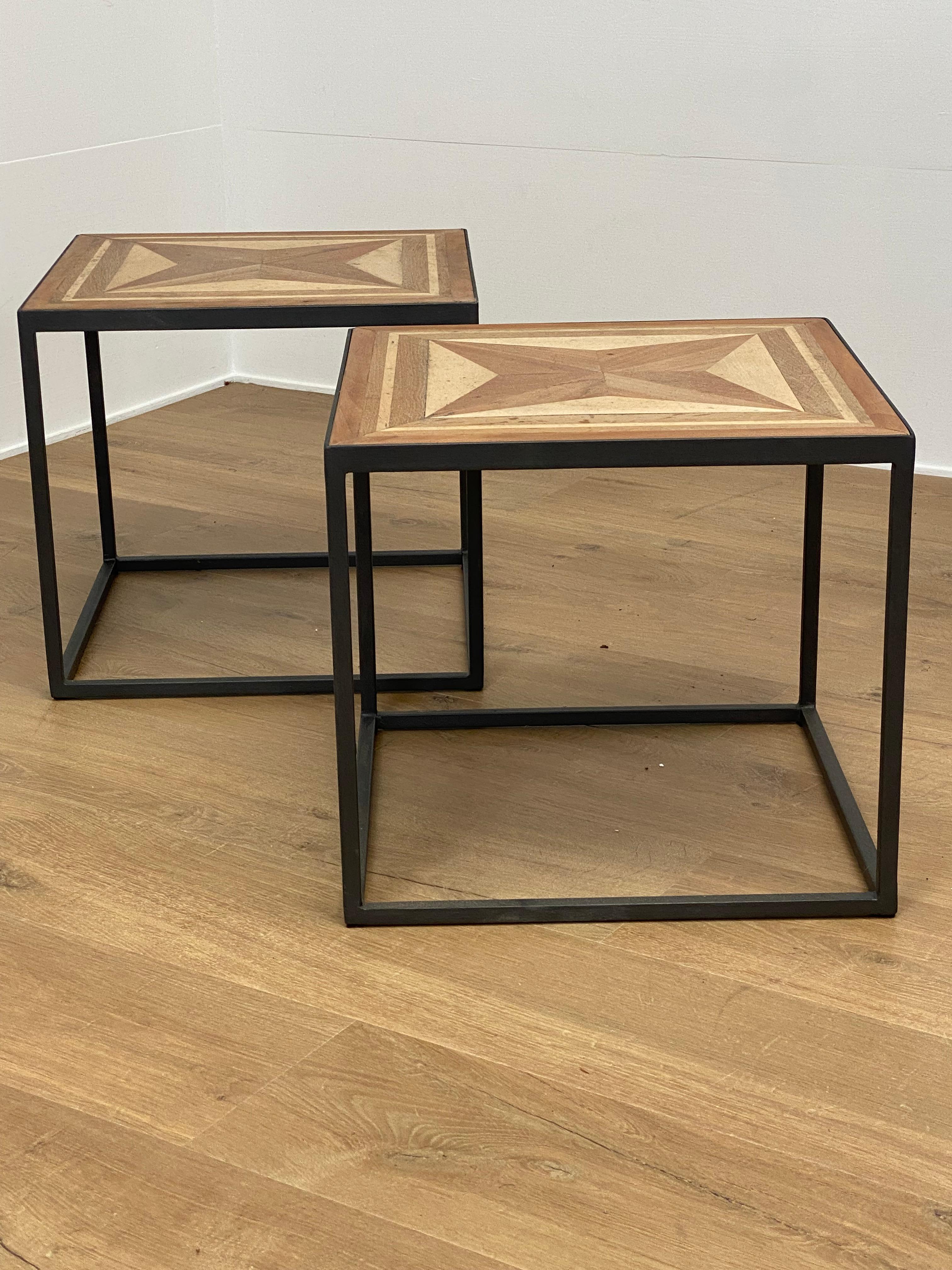 Pair of small Wooden Coffeetables For Sale 1