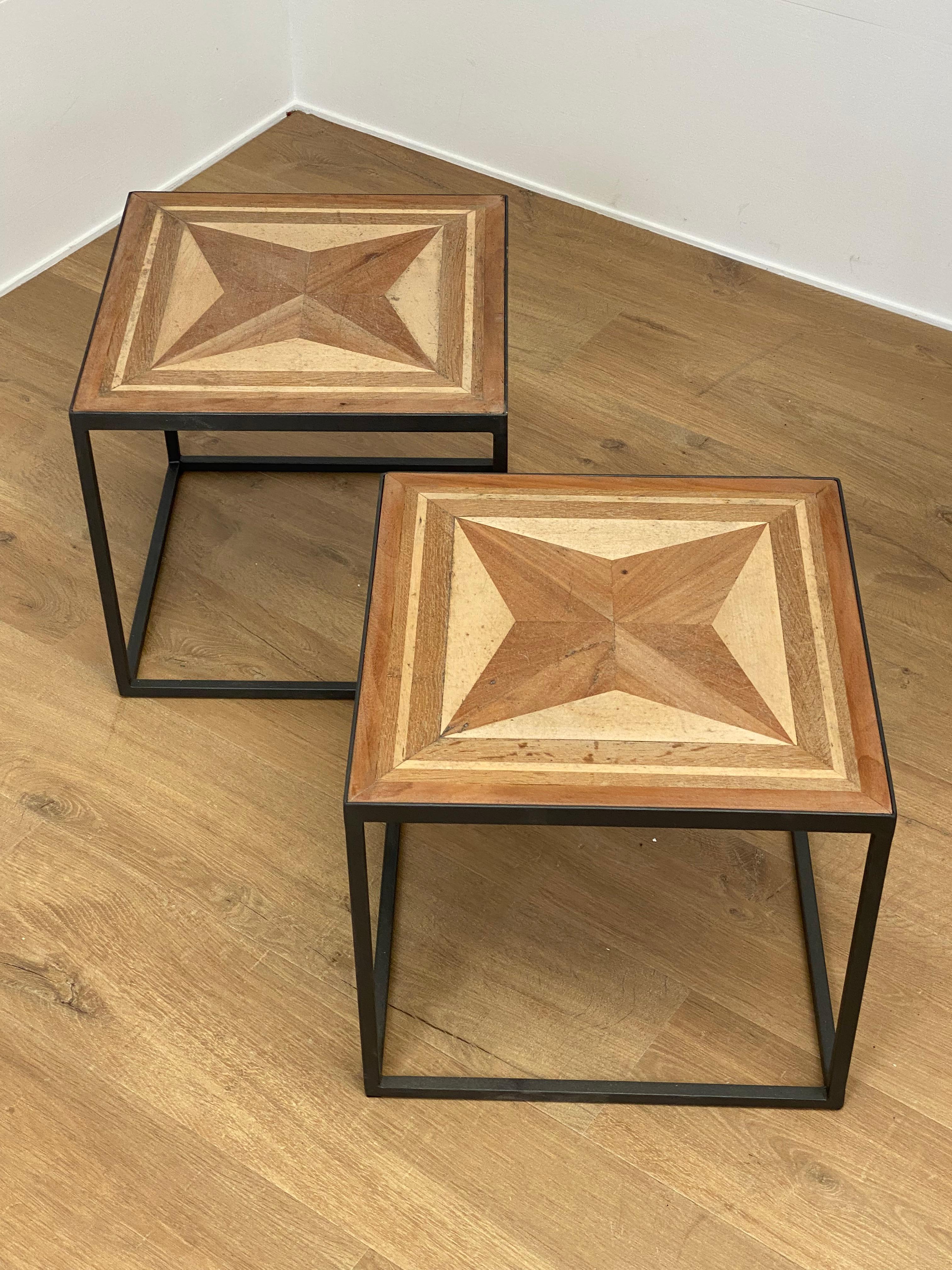 Pair of small Wooden Coffeetables For Sale 2