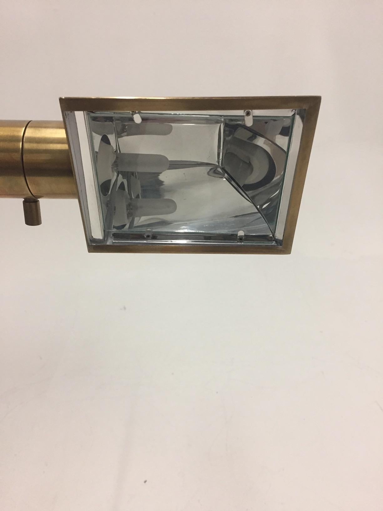 Pair of Smart Brass Adjustable Swing Arm Floor Lamps 6