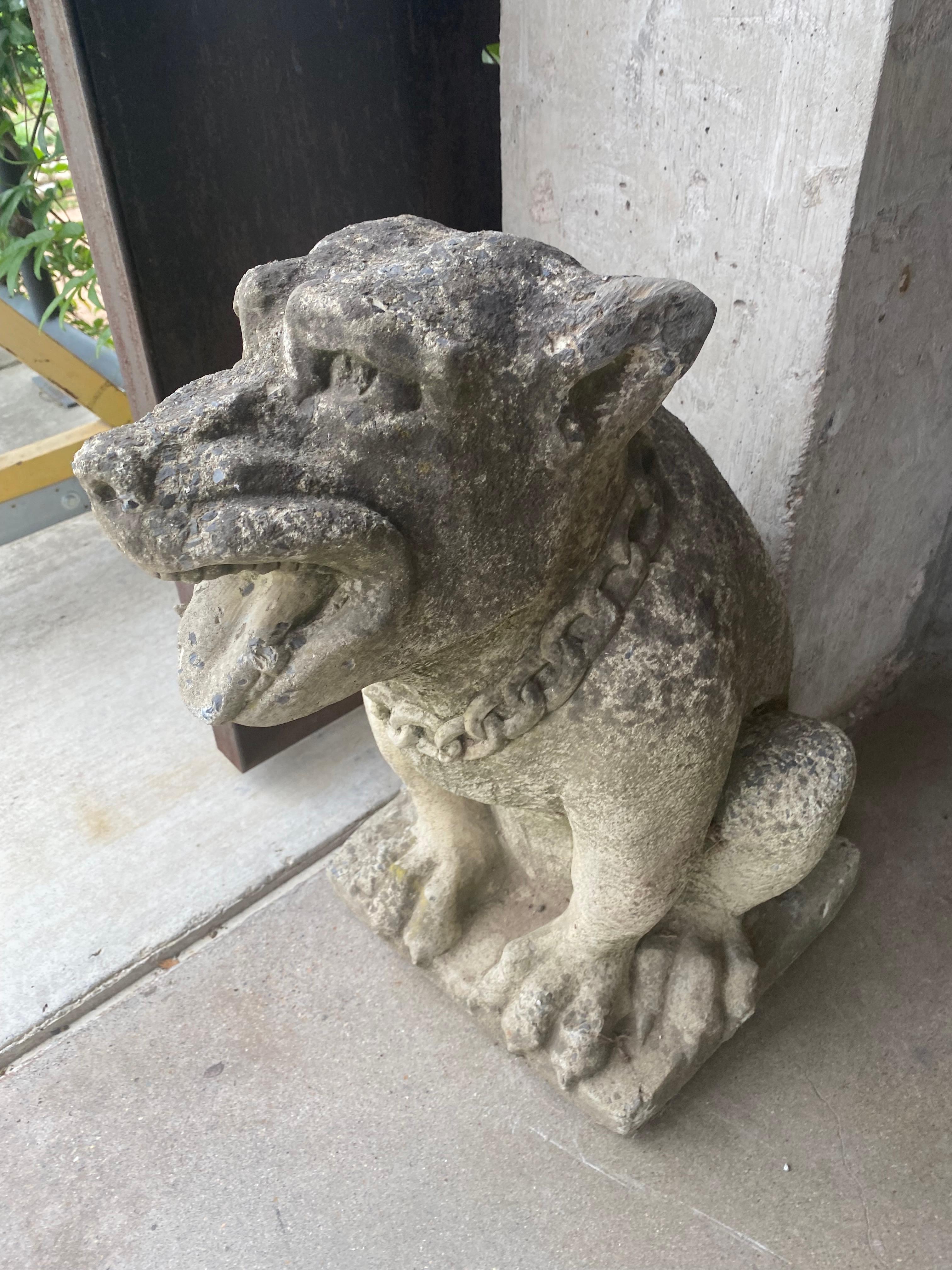 Pair of Smiling Gargoyle Sculptures 3