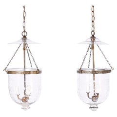 Pair of Smoke Bell Light Fixtures