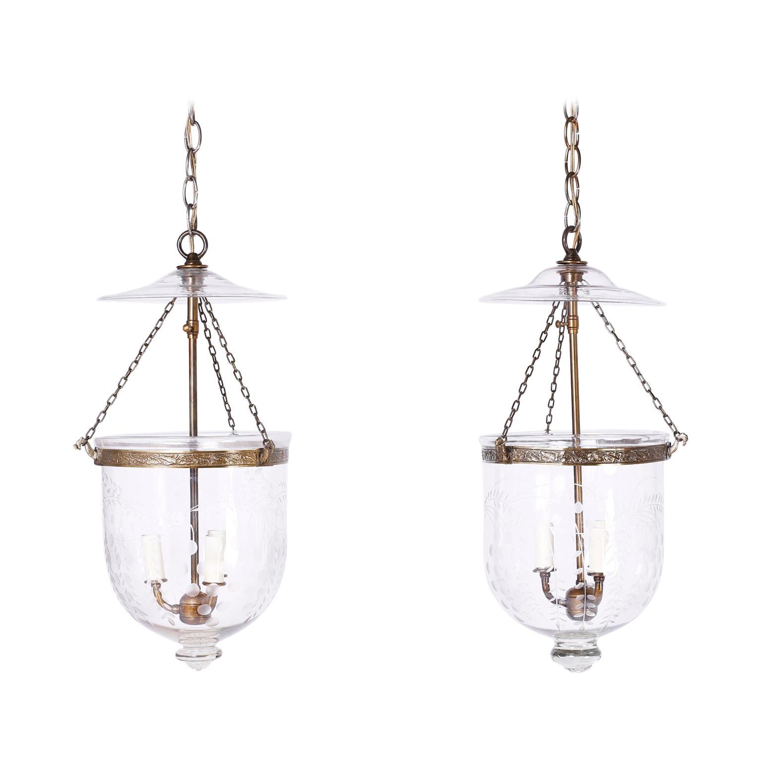 Pair of Smoke Bell Light Fixtures, Priced Individually